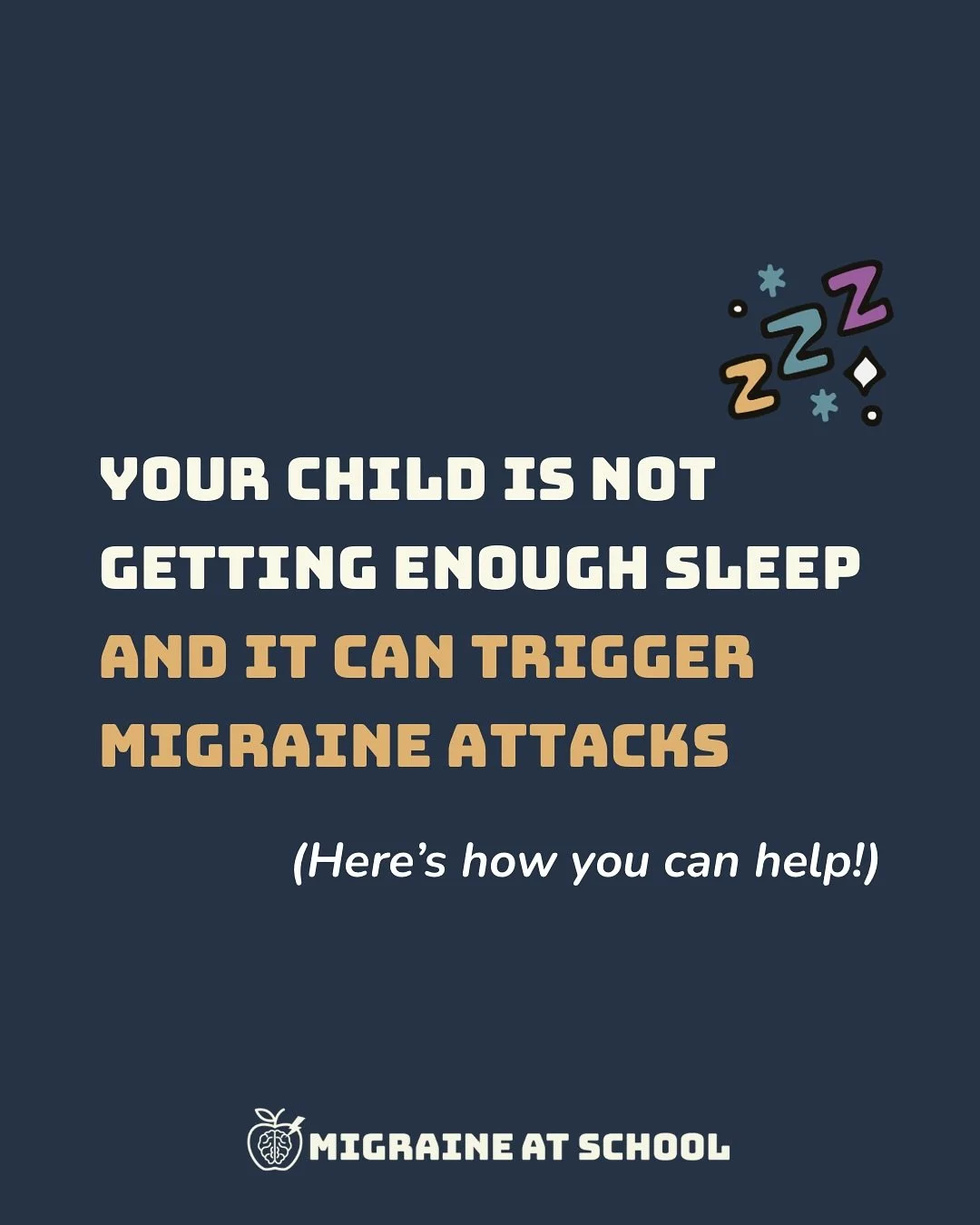 Did you know that many kids aren&rsquo;t getting the sleep they need, and it can trigger migraine attacks? 😴 Let's talk about it on this Student Sleep Health Week!

Healthy sleep isn&rsquo;t just about feeling rested. It helps kids focus, learn, sta