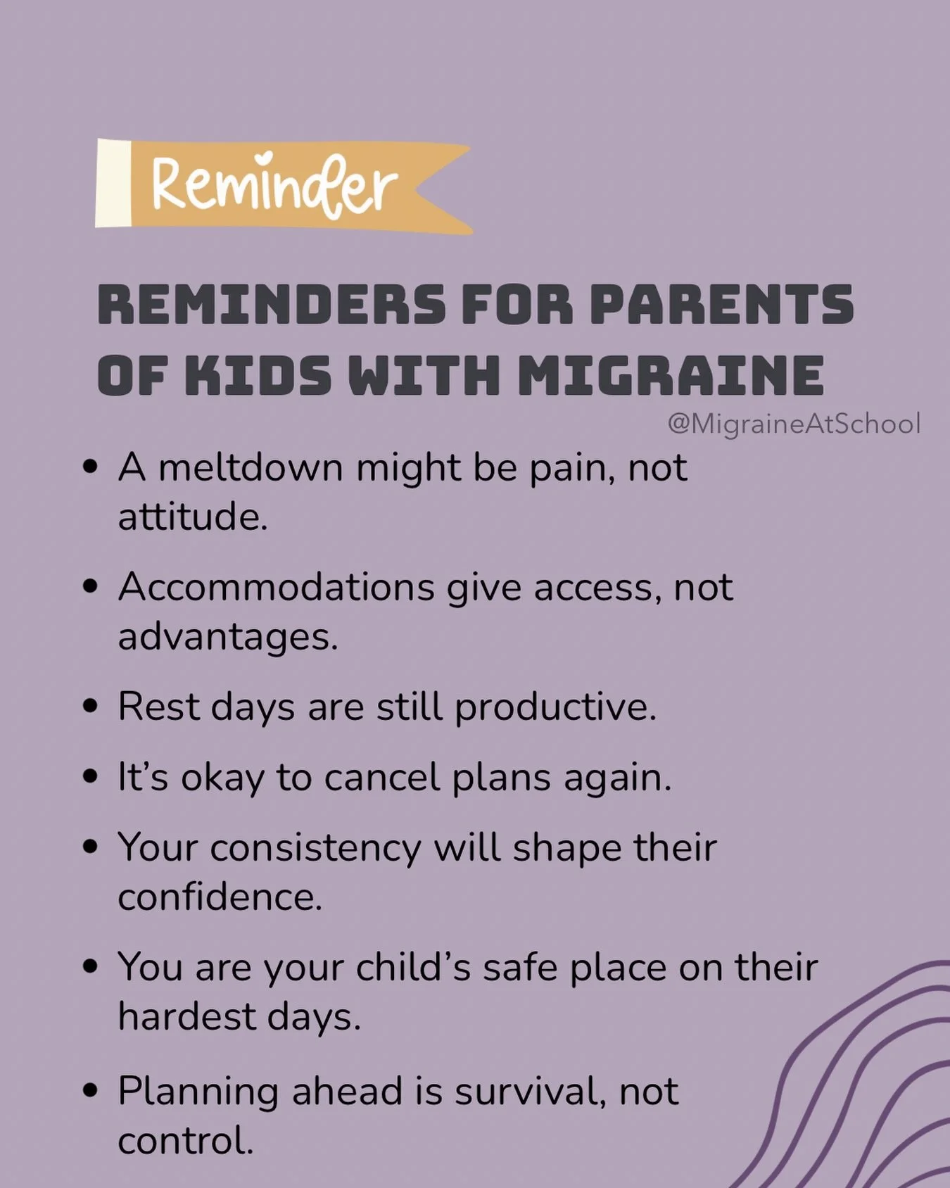 Parenting a child with migraine is challenging.

The planning. The canceled plans. The nurse visits. The constant &ldquo;Will today be a good day?&rdquo;

If you are parenting a child with migraine, drop a 💟 or comment &ldquo;ME&rdquo; so we know yo