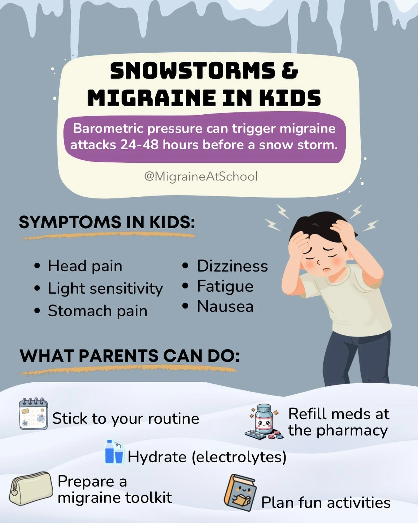 ❄️ Snowstorm loading&hellip; 👀

Are you ready??
Storm snacks ✔️
Cozy blankets ✔️
Migraine toolkit ✔️

Now the real question&hellip;
🌨️ Is school getting canceled or are we setting 5 alarms just in case? 😂

Drop your vote below:
❄️ = Snow day
📚 = 