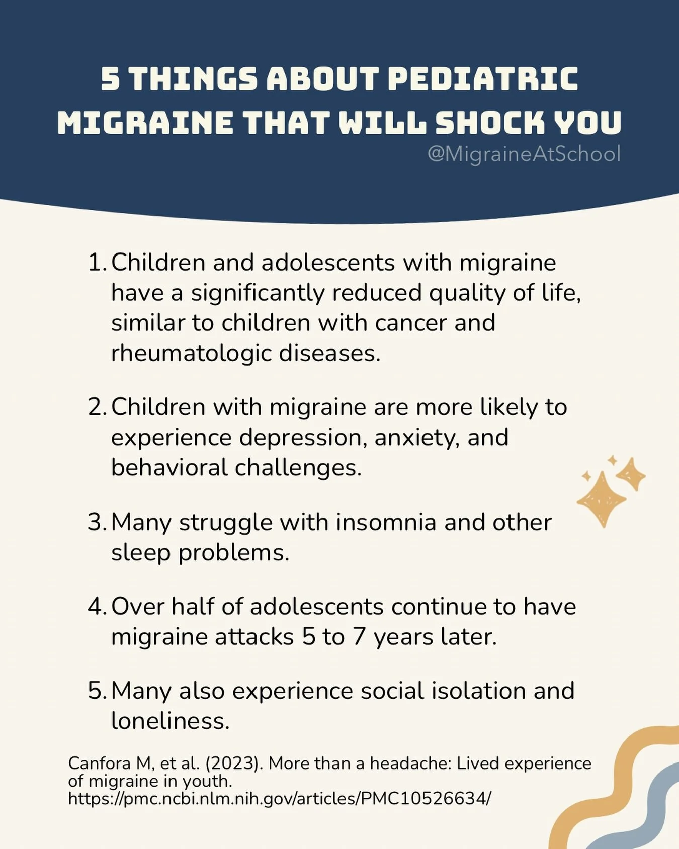 Migraine in children impacts mental health, sleep, school, friendships, and can follow them for years.

And yet, so many kids are still misunderstood, dismissed, or told to push through.

If a child in your life is struggling, believe them. Support t