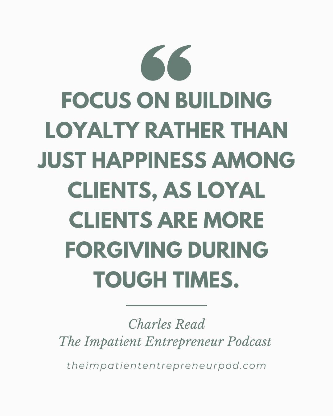 Calling all impatient entrepreneurs 📣 Charles is talking to YOU with this advice from our new episode!

 Creating and maintaining strong customer relationships is not just about quick wins&mdash;it&rsquo;s about lasting impact. In this episode, he s