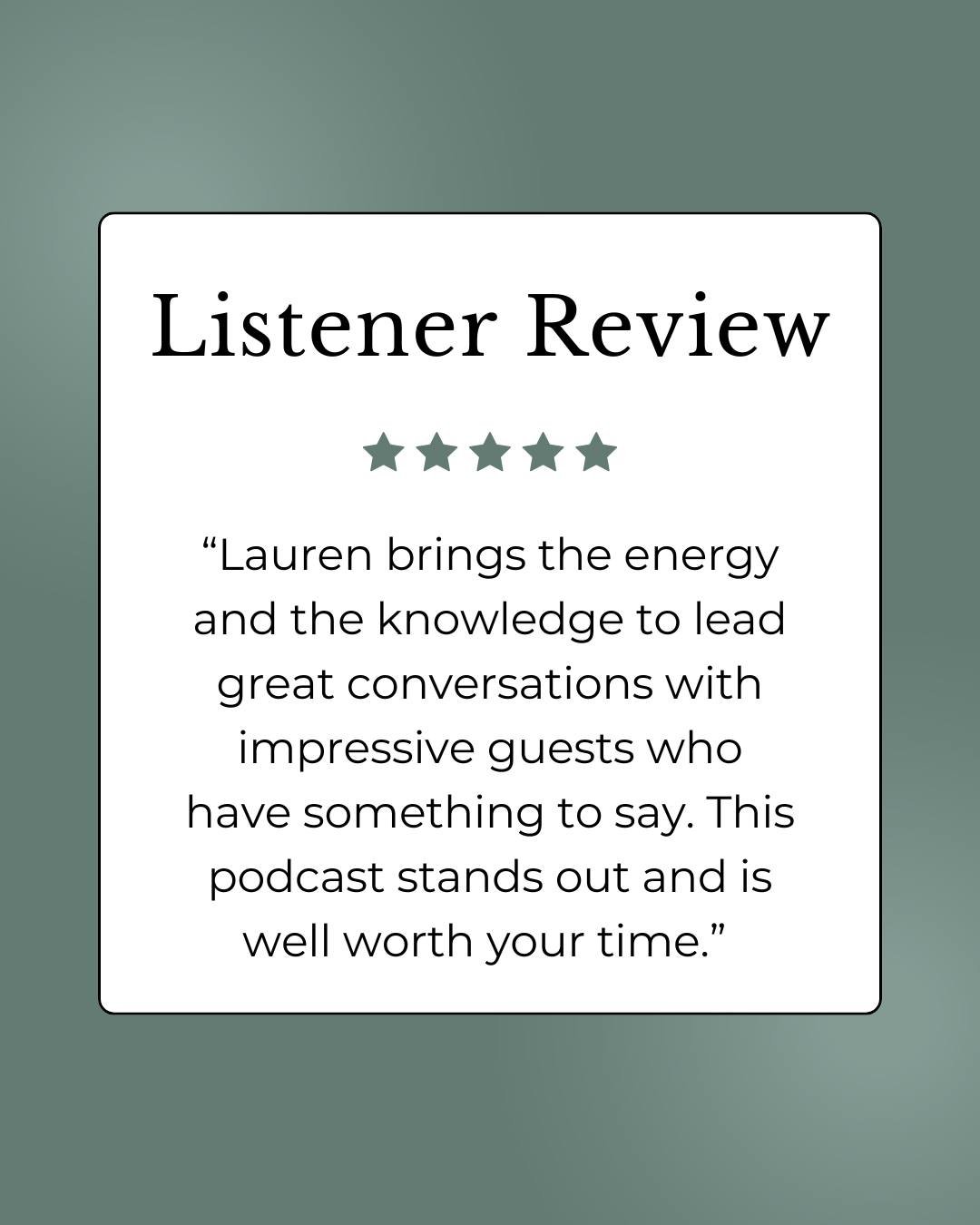 We always love hearing from listeners&mdash;and this review completely made our day. 💕

If The Impatient Entrepreneur Podcast has challenged, motivated, or helped you take action, we'd love for you to leave a review! Thanks for being here and for gr