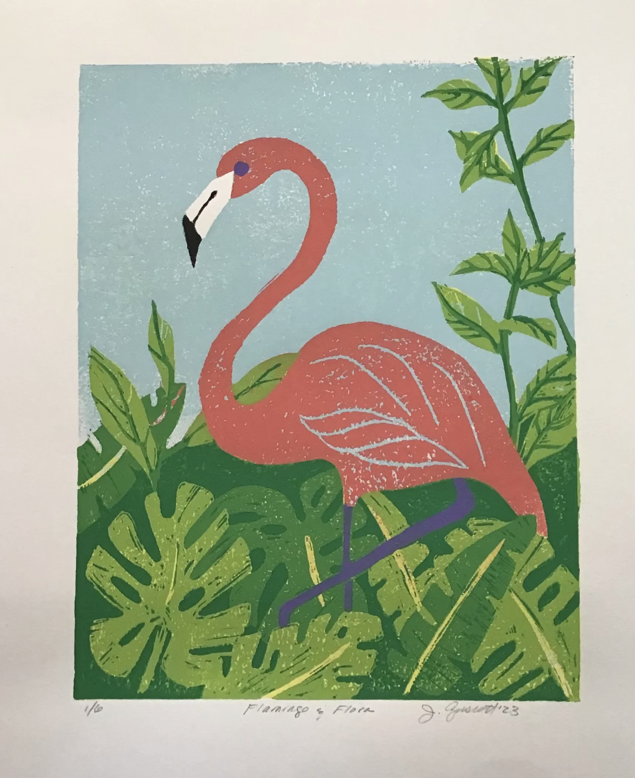 Drawing Guscott Josephine Flamingo and Flora