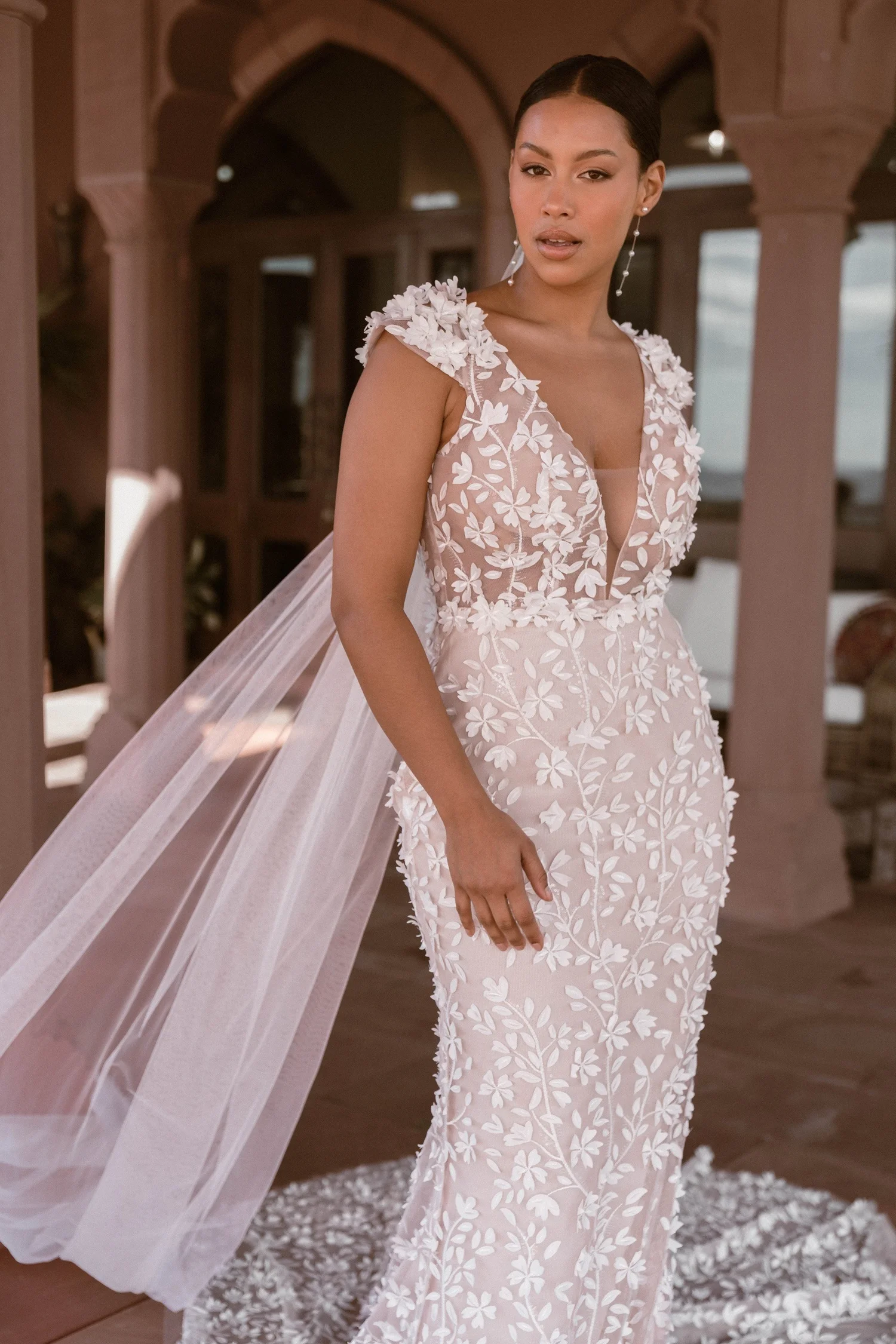 lace wedding dress short length TR12024 Modest Lace Wedding Dress Short Sleeve main image 0