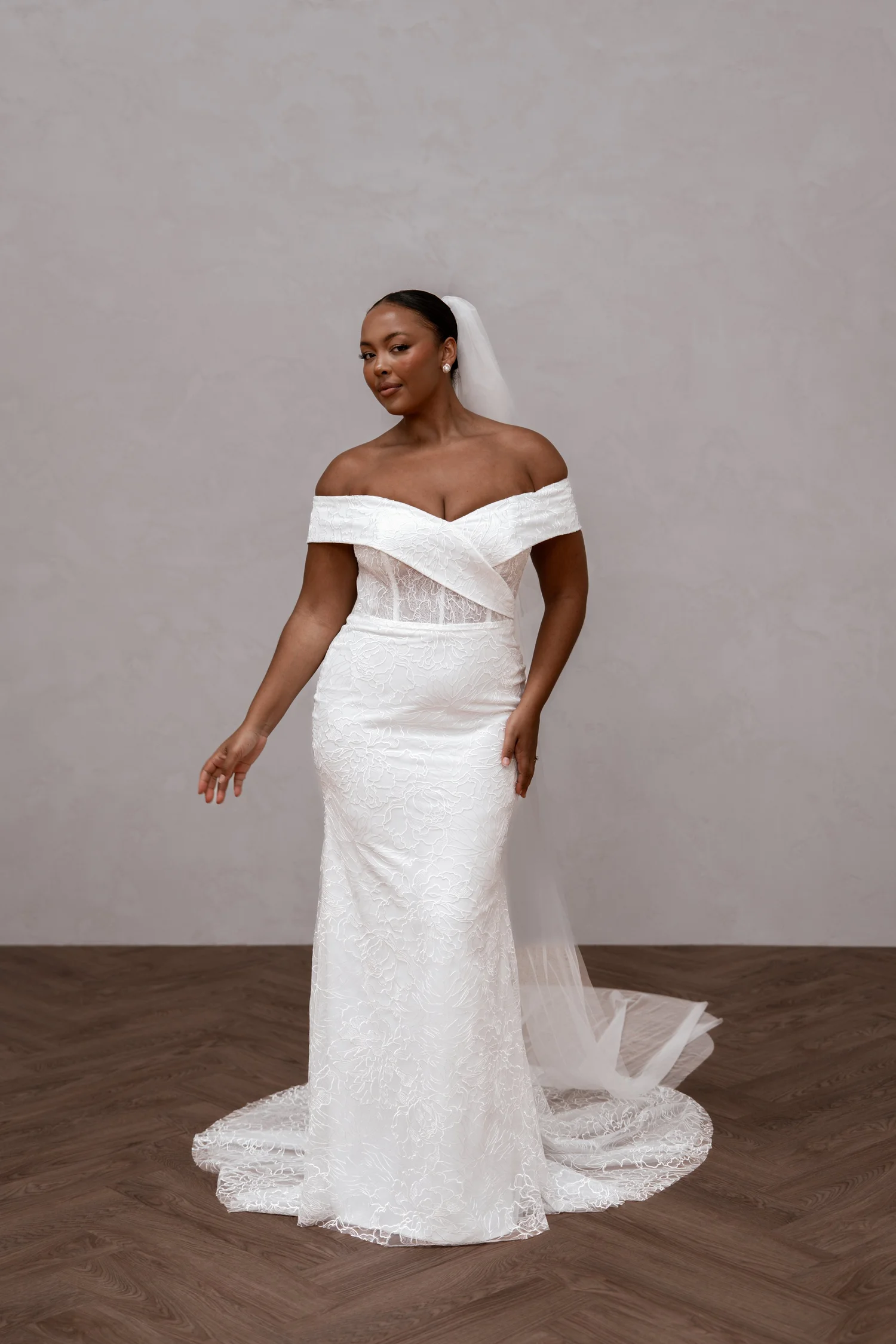 made with love wedding dresses Paradise Embroidered Dress | Made-To-Order Adorned with exquisite 3D floral petal lace that cascades from the bodice to the hem Made with Love - Pia