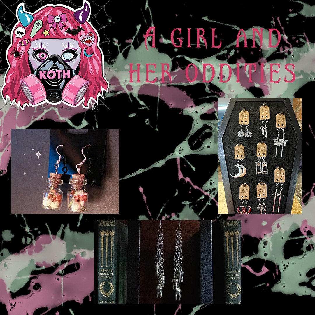 Alternative Alley 2 Vendor Spotlight #11!

Please Join us in welcoming back the talented @kothmag / A Girl And Her Oddities 

A Girl and Her Oddities is a shop dedicated to all things gothic, unique, or odd. With a variety of handmade jewelry, access