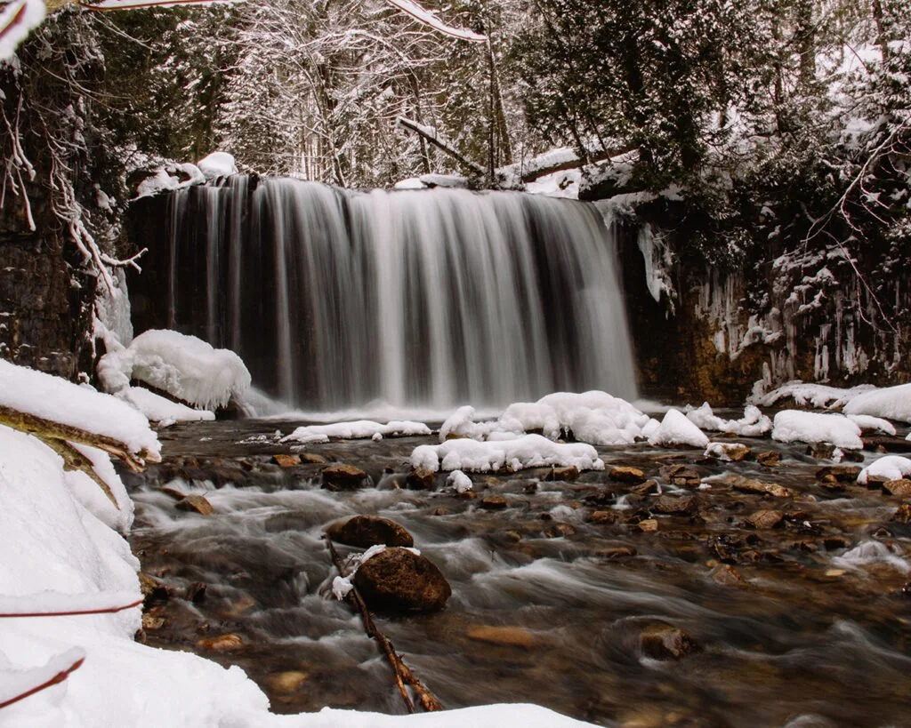 Check out these incredible Grey County Waterfalls in Winter | My