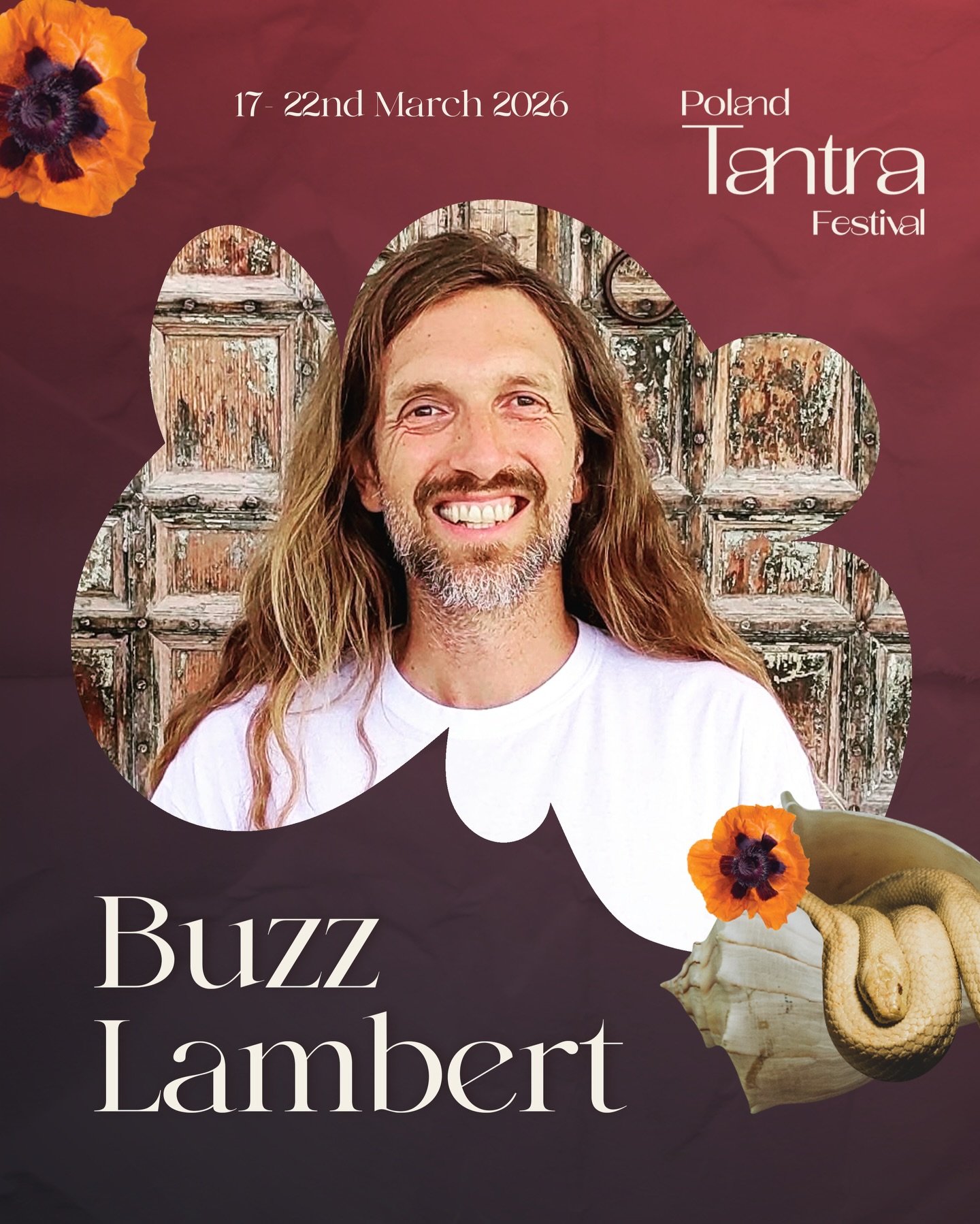 With great pleasure, we introduce the last facilitator of Poland Tantra Festival 2026 - Buzz Lambert 💖 With nearly three decades of experience, Buzz brings a unique blend of depth, playfulness and embodied wisdom to Tantra and transformational relat