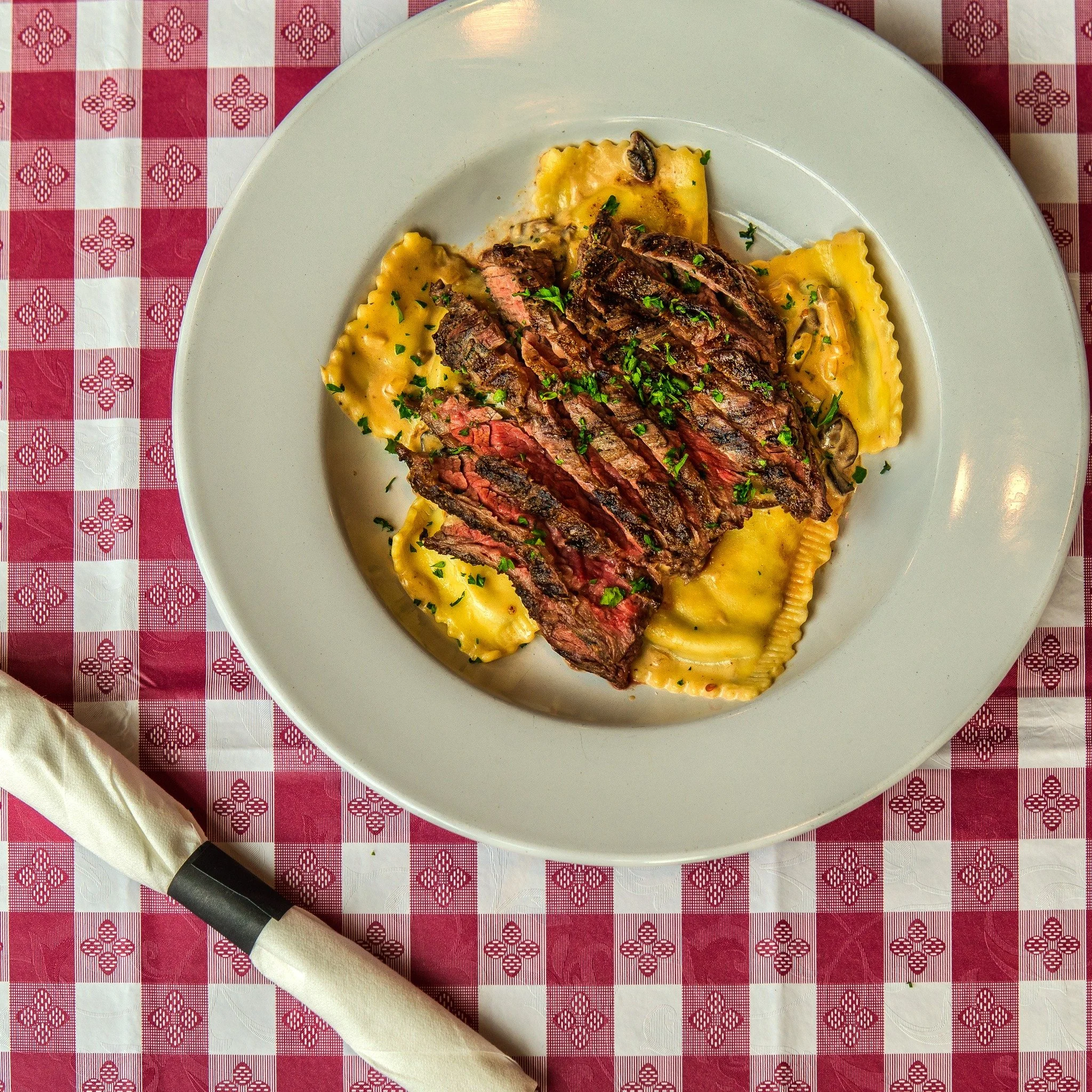 Try our new Steak and Mushroom Ravioli.😋 Now on our dinner menu! #foodiefeature #foodiegram #foodies #RussoRistoranteMercato #italianrestaurant #italiancuisine #RavioliLove #restaurant #fathersday #byroncentermi #byroncenter #grandrapids #foodiesofi