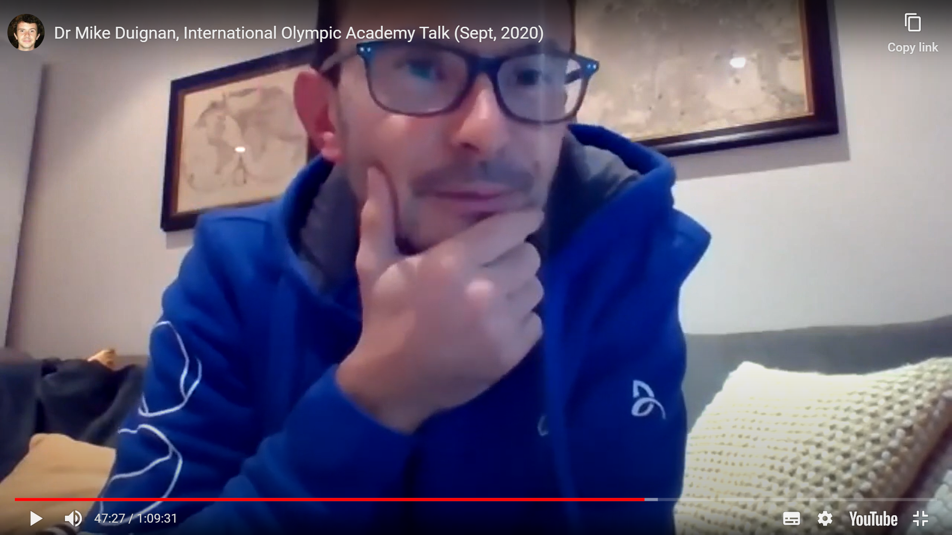 Mike talks at International Olympic Academy