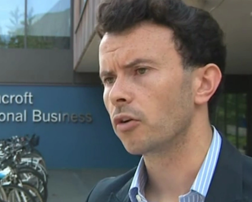 TV interview for ITV on the economic impact of the 2014 Tour de France stage in Cambridge, UK