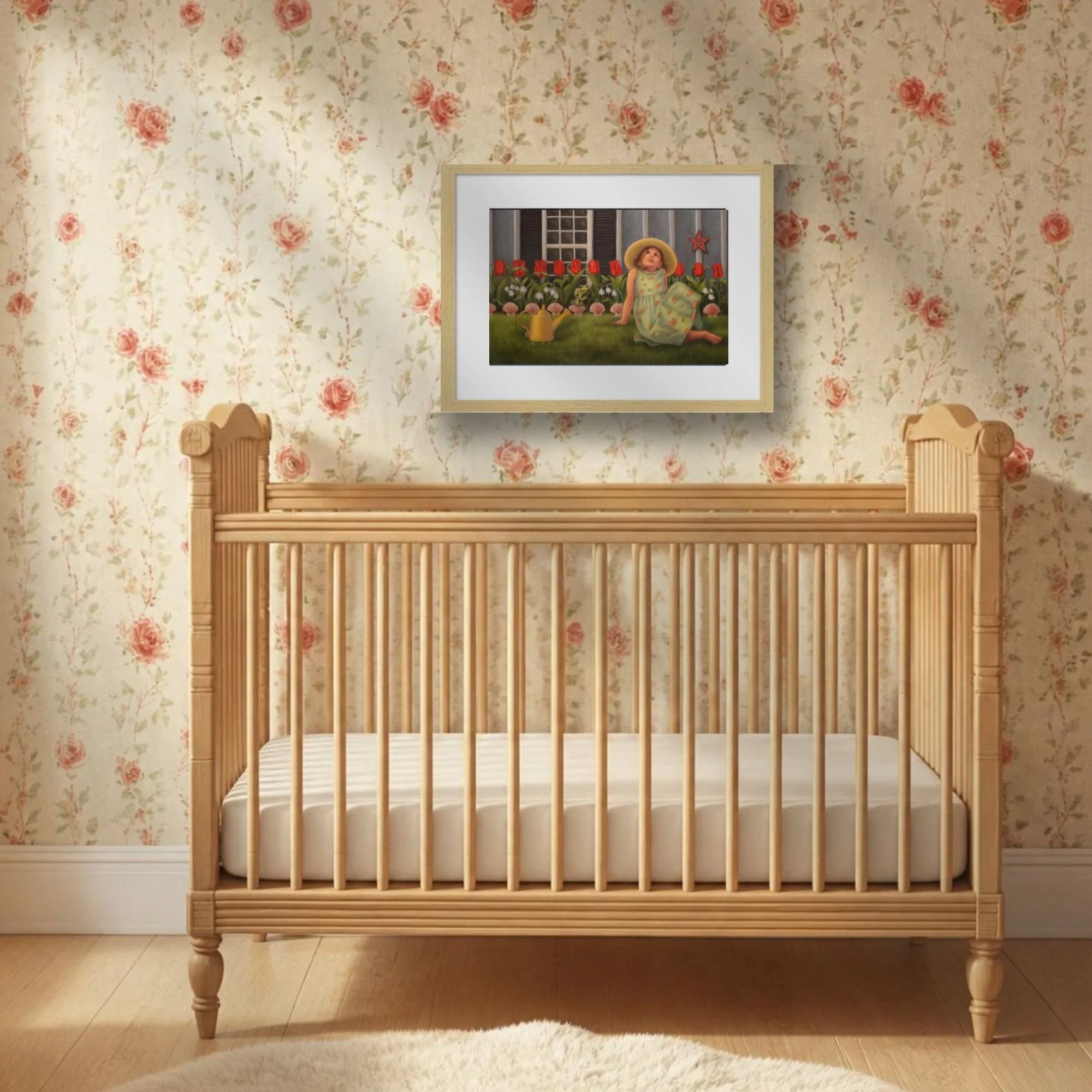 Mary Contrary framed crib room etsy .jpg