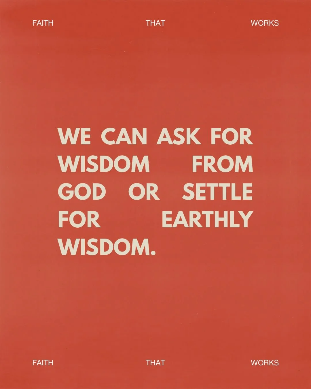 If you need wisdom&ndash;just ask God. 🤍 

James 3:14-18 

&ldquo;But if you harbor bitter envy and selfish ambition in your hearts, do not boast about it or deny the truth. Such wisdom does not come down from heaven, but is earthly, unspiritual, de