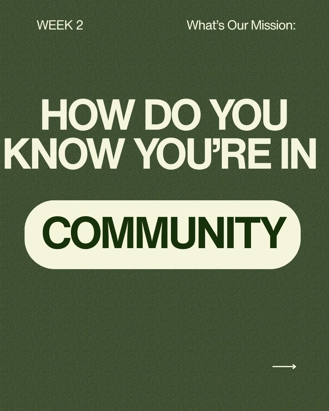 This past Sunday we got to dive into week 2 of Our Mission series. At Avenue one of our values is that &lsquo;We Grow Stronger in COMMUNITY&rsquo;. We know and believe that church is not the place you go to, but it is the people you are apart of. We 