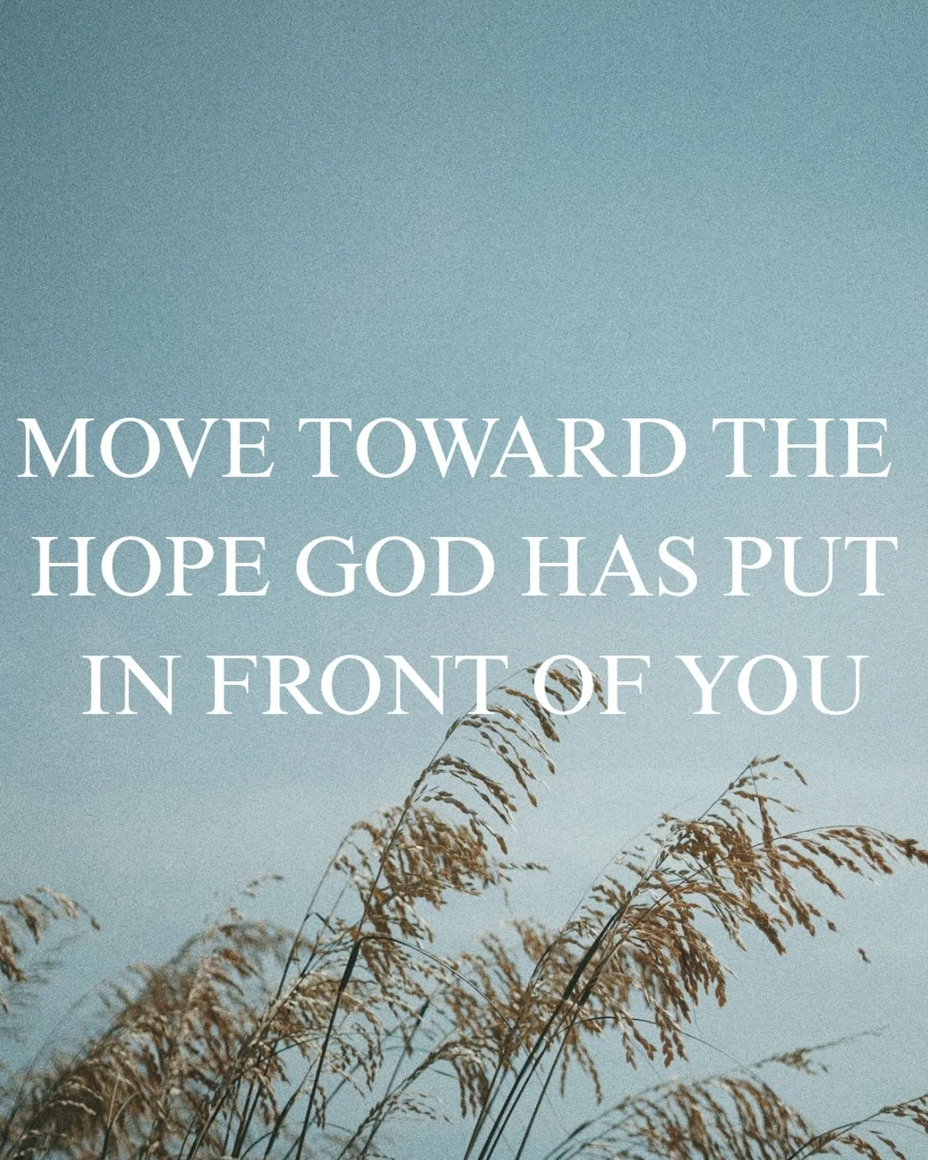 When hope presents itself, we should take the step into it! 🕊️