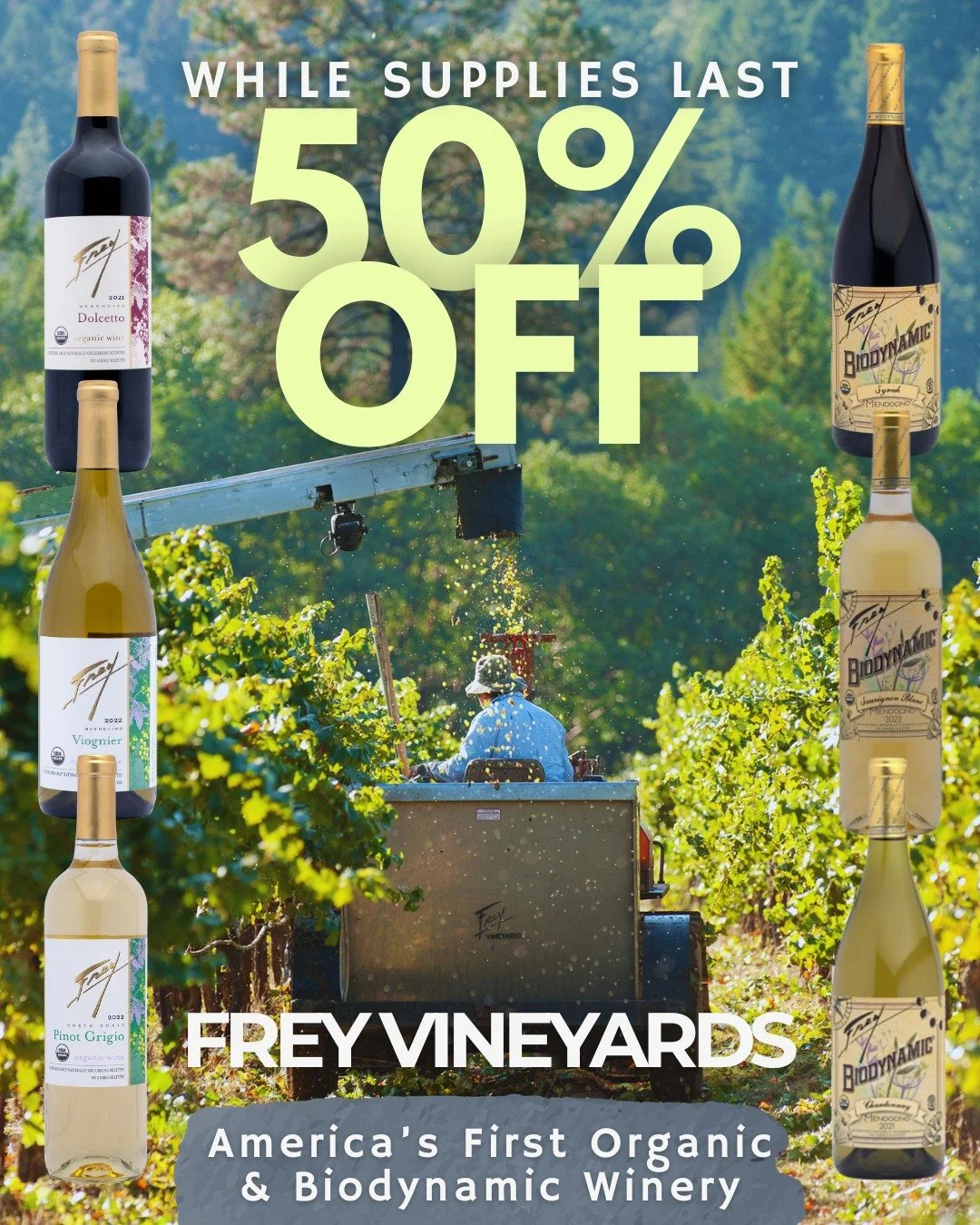 As we prepare for another harvest season, we're making room for what's to come with our End of Vintage Sale &mdash; 50% off select wines!

From the vineyard to your glass, these wines represent the seasons of hard work, sunshine, and care that go int