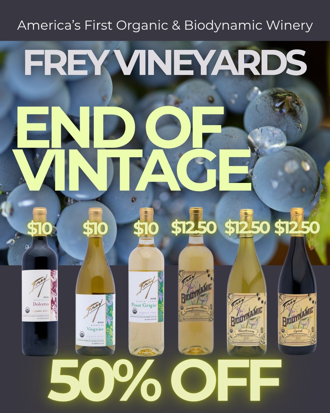 Every harvest tells a story...

From the first budbreak to the final pick, each vintage carries the memory of a season in the vineyard.
As we welcome a new harvest, we're celebrating the last bottles of these cherished vintages with 50% off select wi