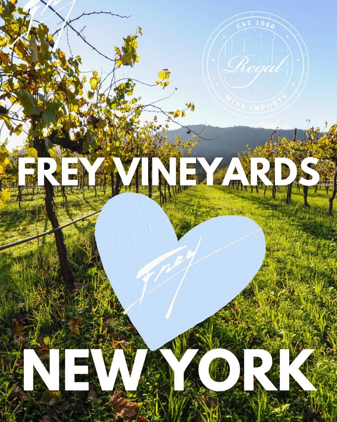 Frey Loves NY! 

We&rsquo;re excited to officially welcome Regal Wine Imports to the Frey family!

From our little corner of Mendocino County to wine shops, restaurants, and tables across New York &mdash; we&rsquo;re grateful to have good people help