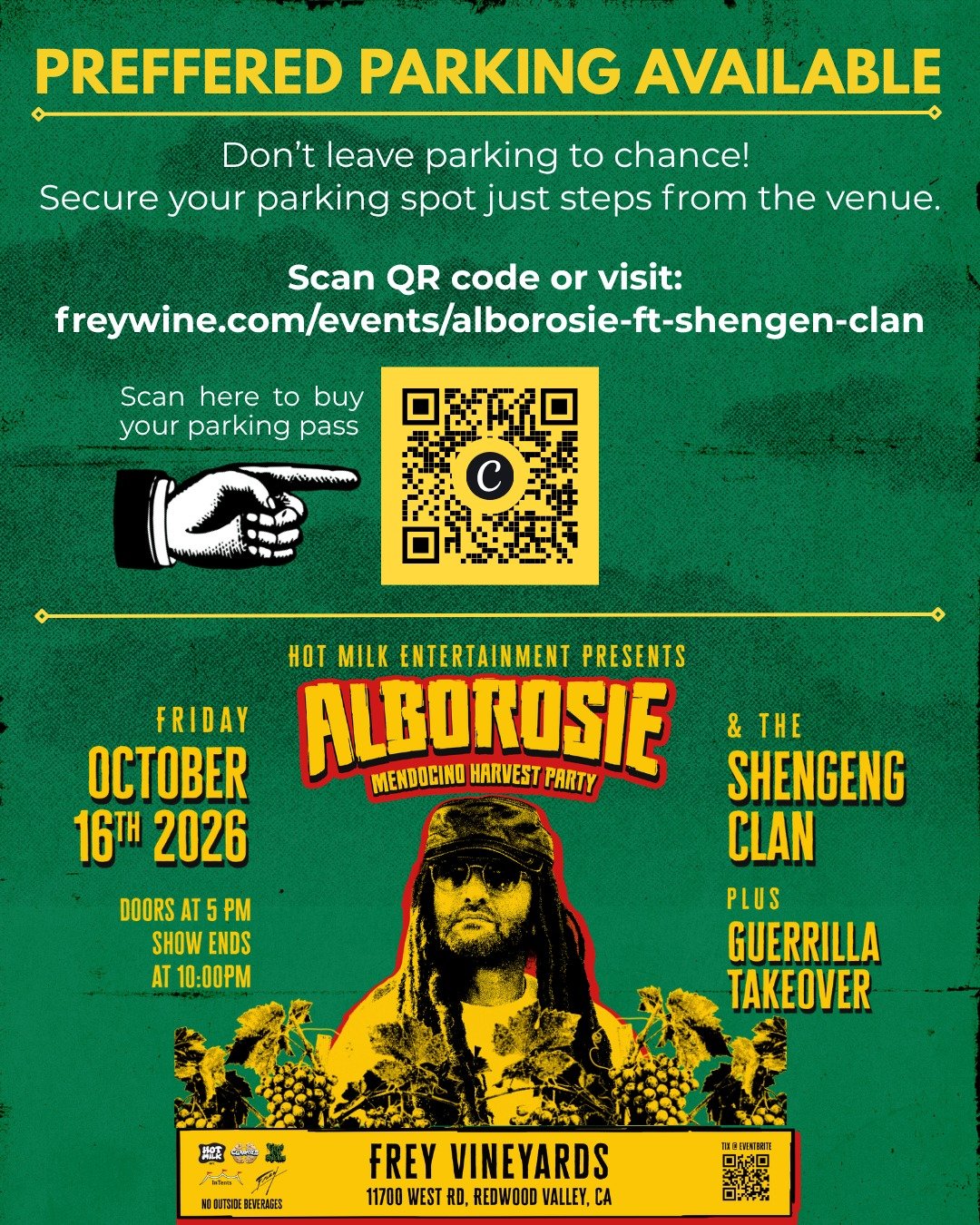 Limited parking spots are now available just steps from the venue for this Friday's concert! Secure your spot ahead of time and enjoy a stress-free arrival. Purchase your $15 parking pass with the link in our bio.

Print your order or have the confir