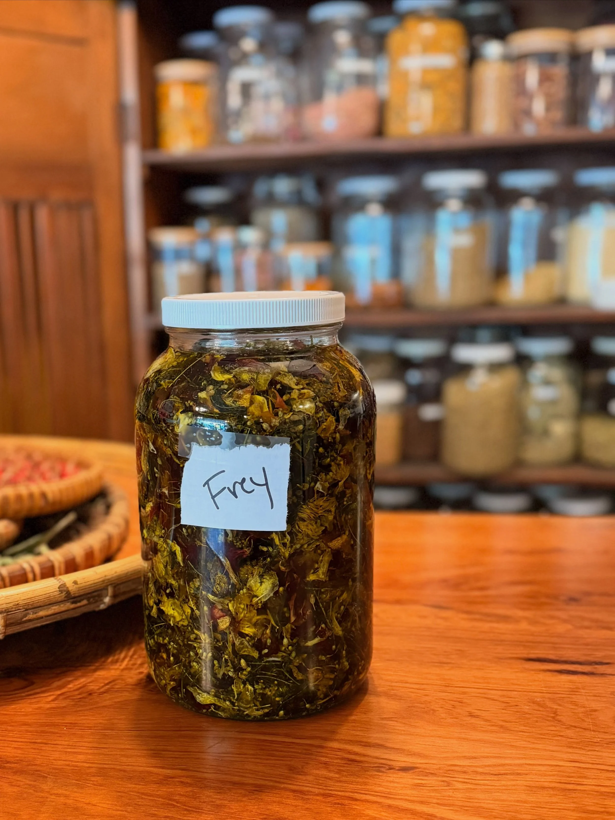 We had the privilege of teaming up with @mamasmedicinals to create this year&rsquo;s Wine Club holiday gift: an incredible healing salve made from Frey olive oil and herbs. Here it is in the works!

If you want in on this, there is still time to join