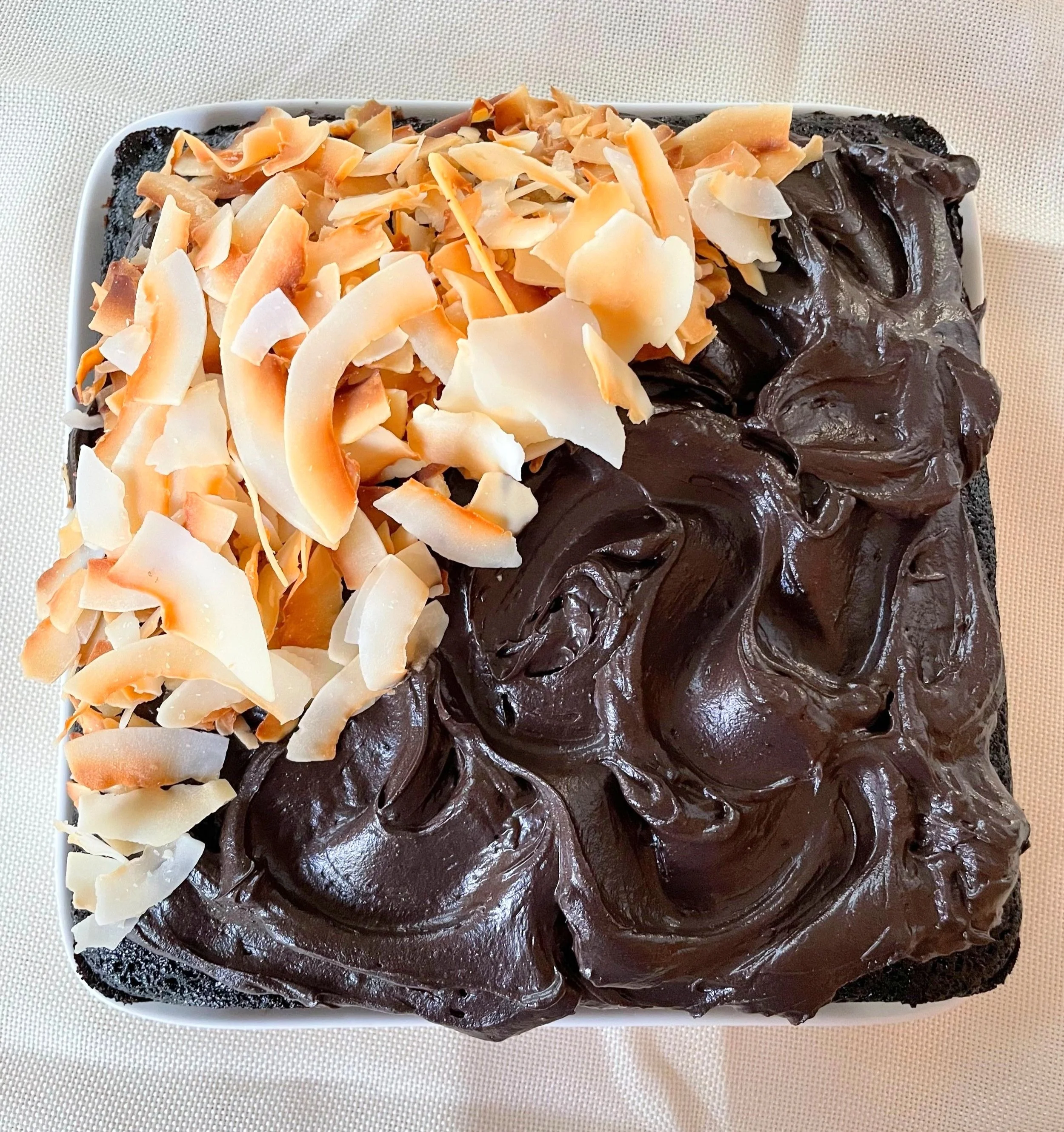 chocolate chocolate coconut cake