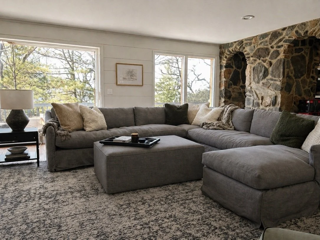 This is how you relax in the mountains #interiordesign #interiordesigner #livingroom #organicmodern #mountainretreat