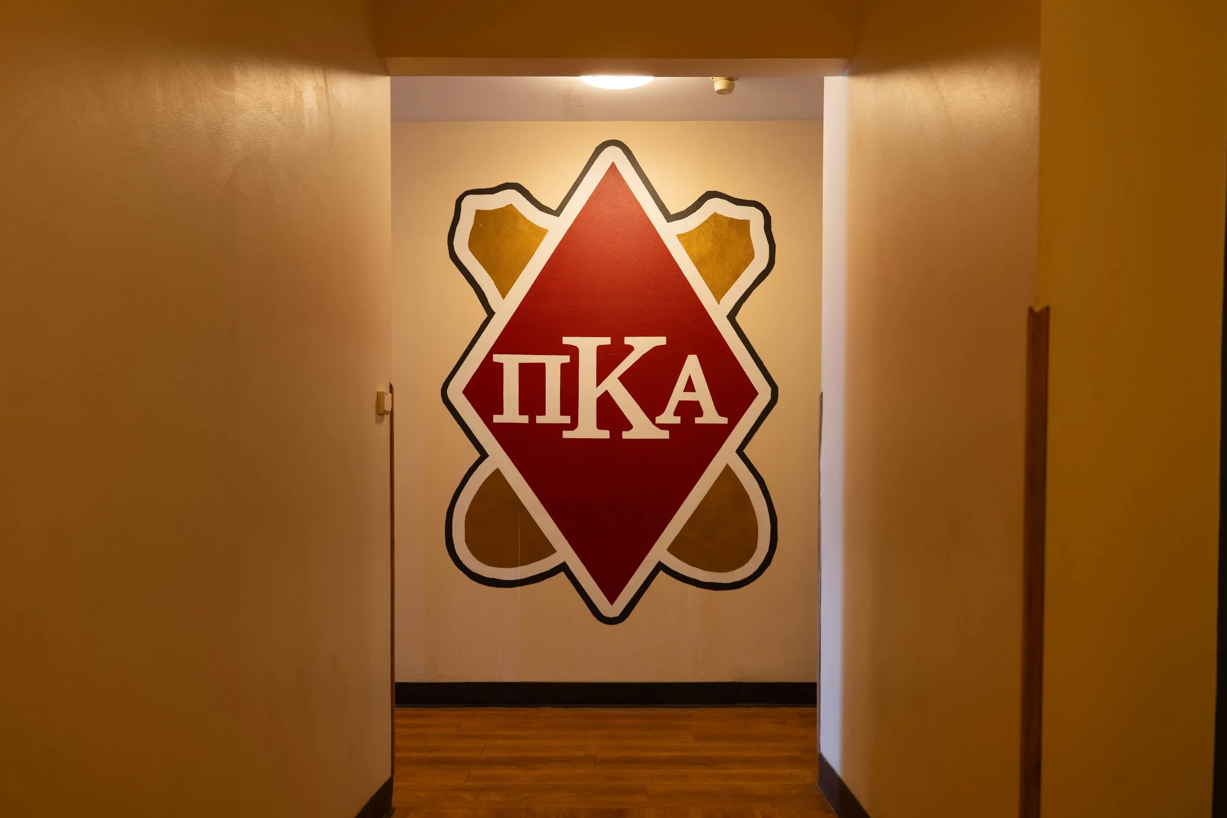 Hand painted Pi Kappa Alpha mural