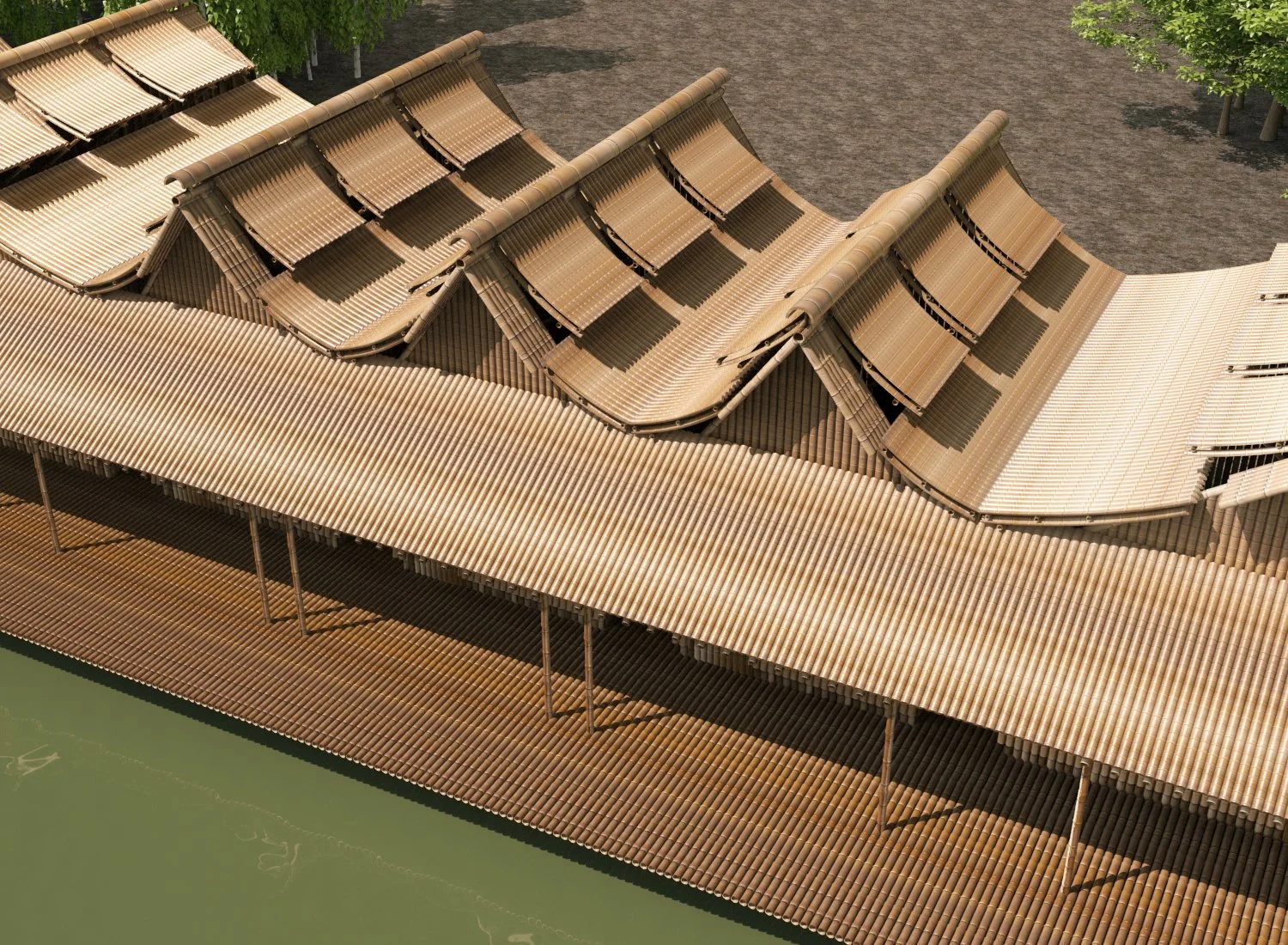Aeriel view - Monk housing