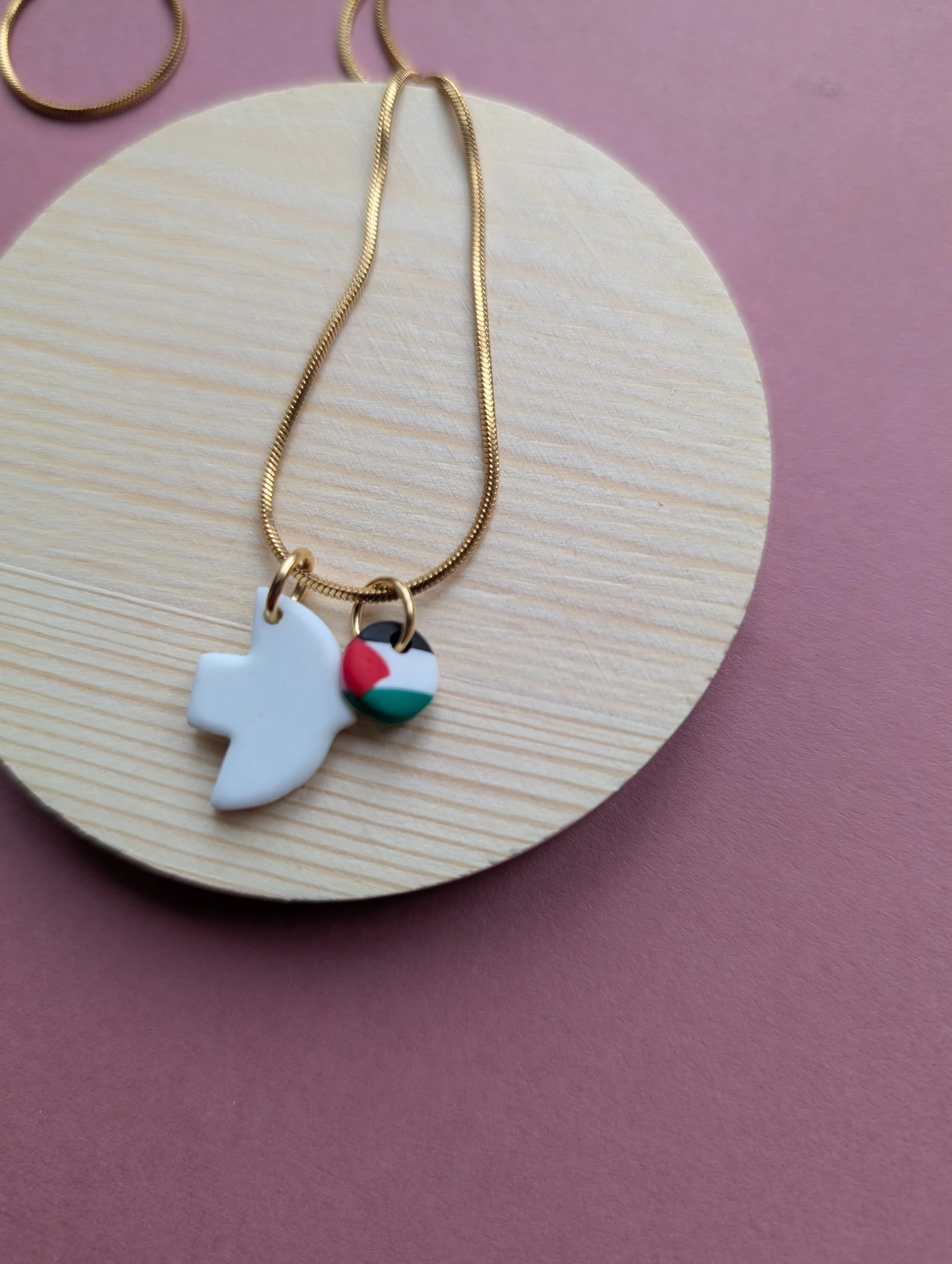 Palestine peace necklace