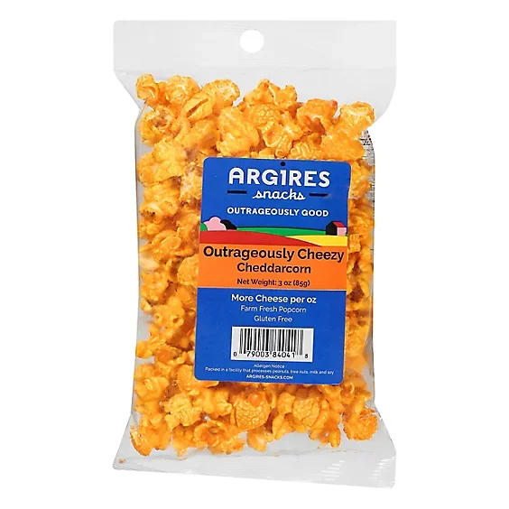 Argires Gourmet Outrageously Cheezy Cheddarcorn - 3 Oz