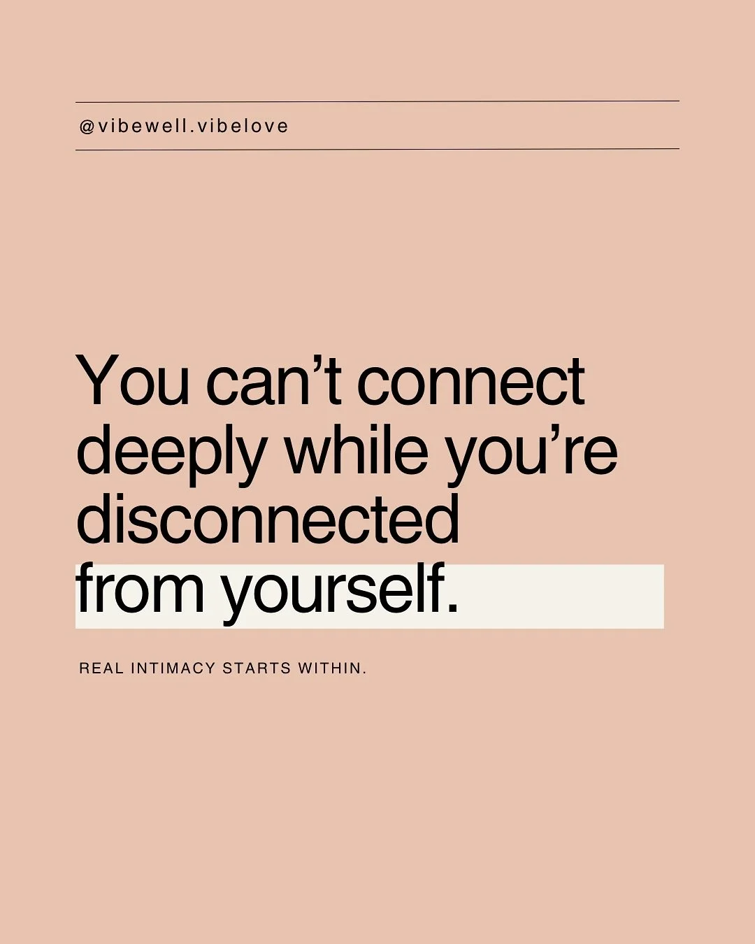 You can&rsquo;t pour from an empty cup&mdash;and you can&rsquo;t build deep intimacy if you&rsquo;re disconnected from yourself.

When you suppress emotions, avoid triggers, or lose sight of your own needs, you unintentionally block true closeness. Y