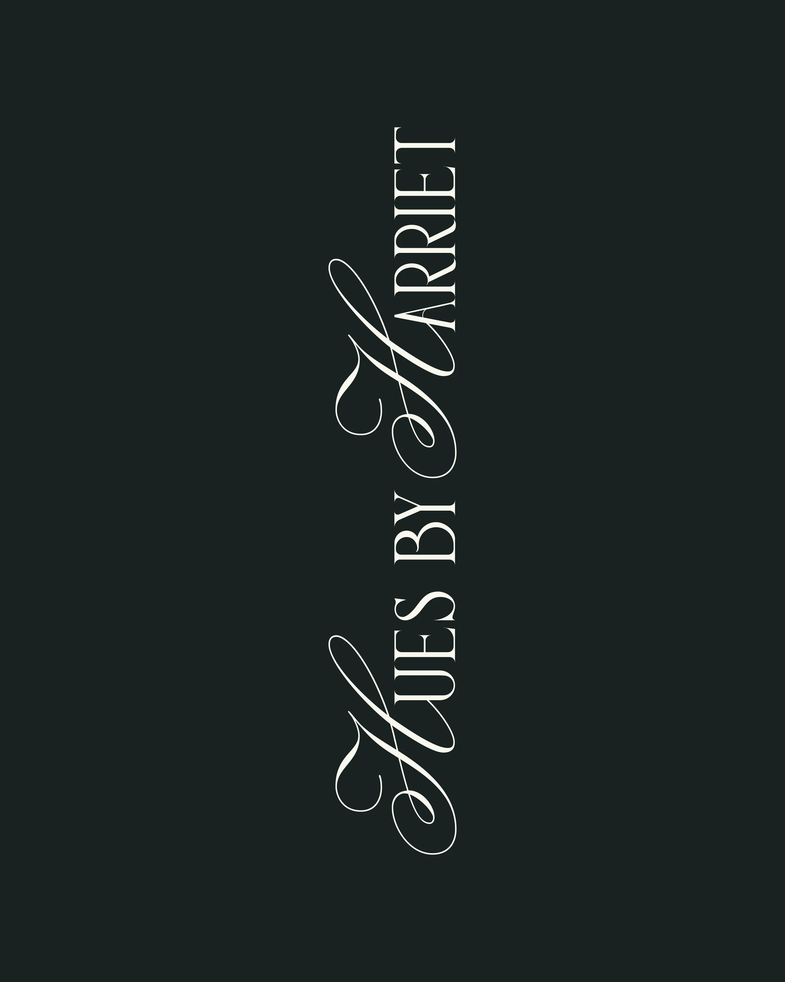 Black background with white cursive text that reads "Hues by JARRET."