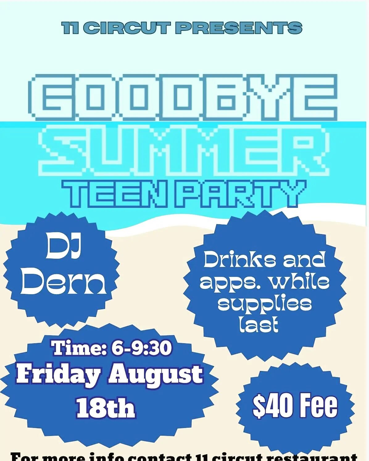 Teen party tomorrow starting @6pm with appetizers and mocktails and music by @dj_dern its gonna be 💥.
#oakbluffsmarthasvineyard #oakbluffsmv #inkwell #teenparty #funtimes #summervibes #summer #mv #partykids #party #dj #music #teen #mocktails #placet