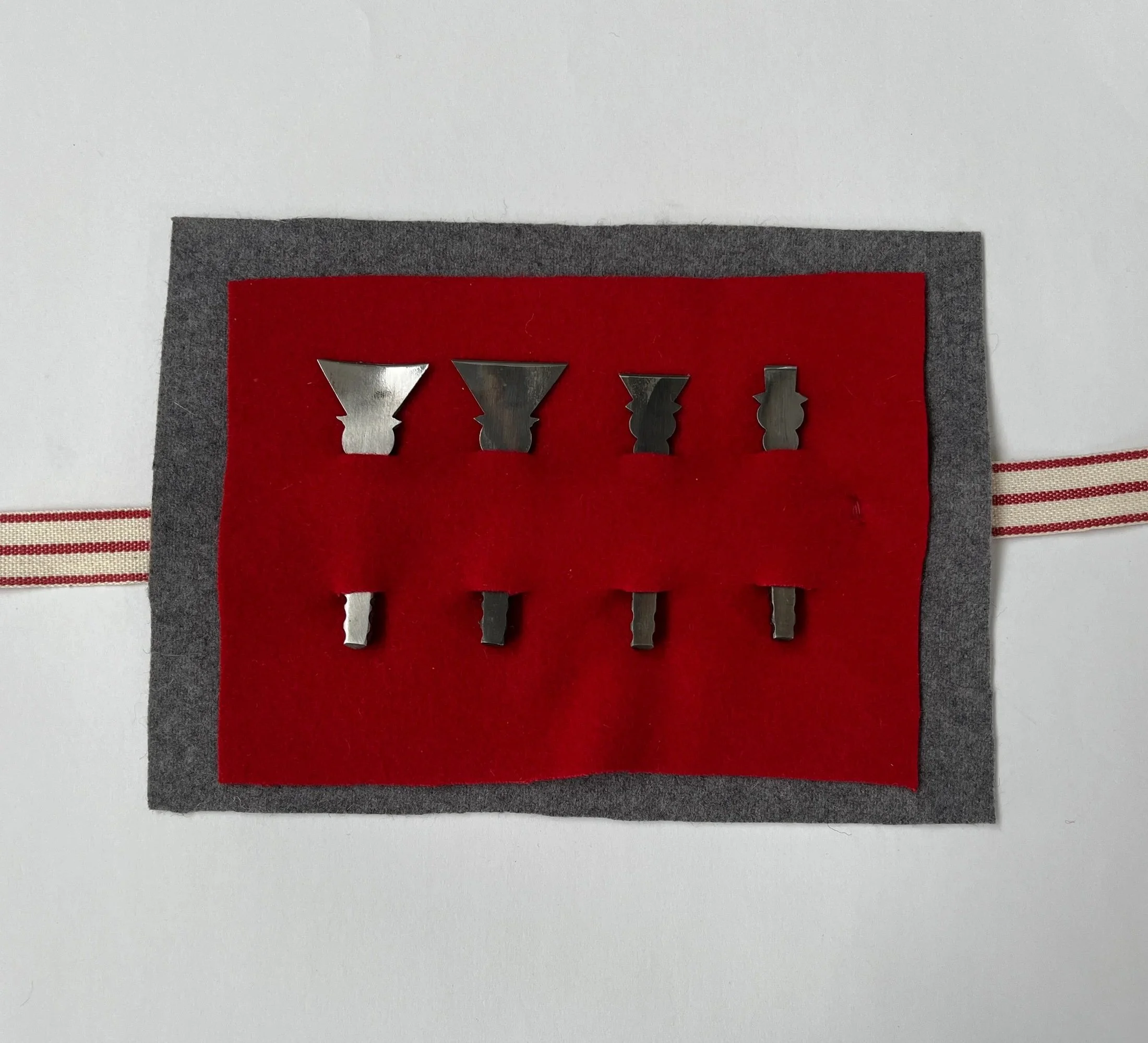Pinking (or Slashing) and Buttonhole Tool Set for Tudor style 16th Century Fabric Cutting