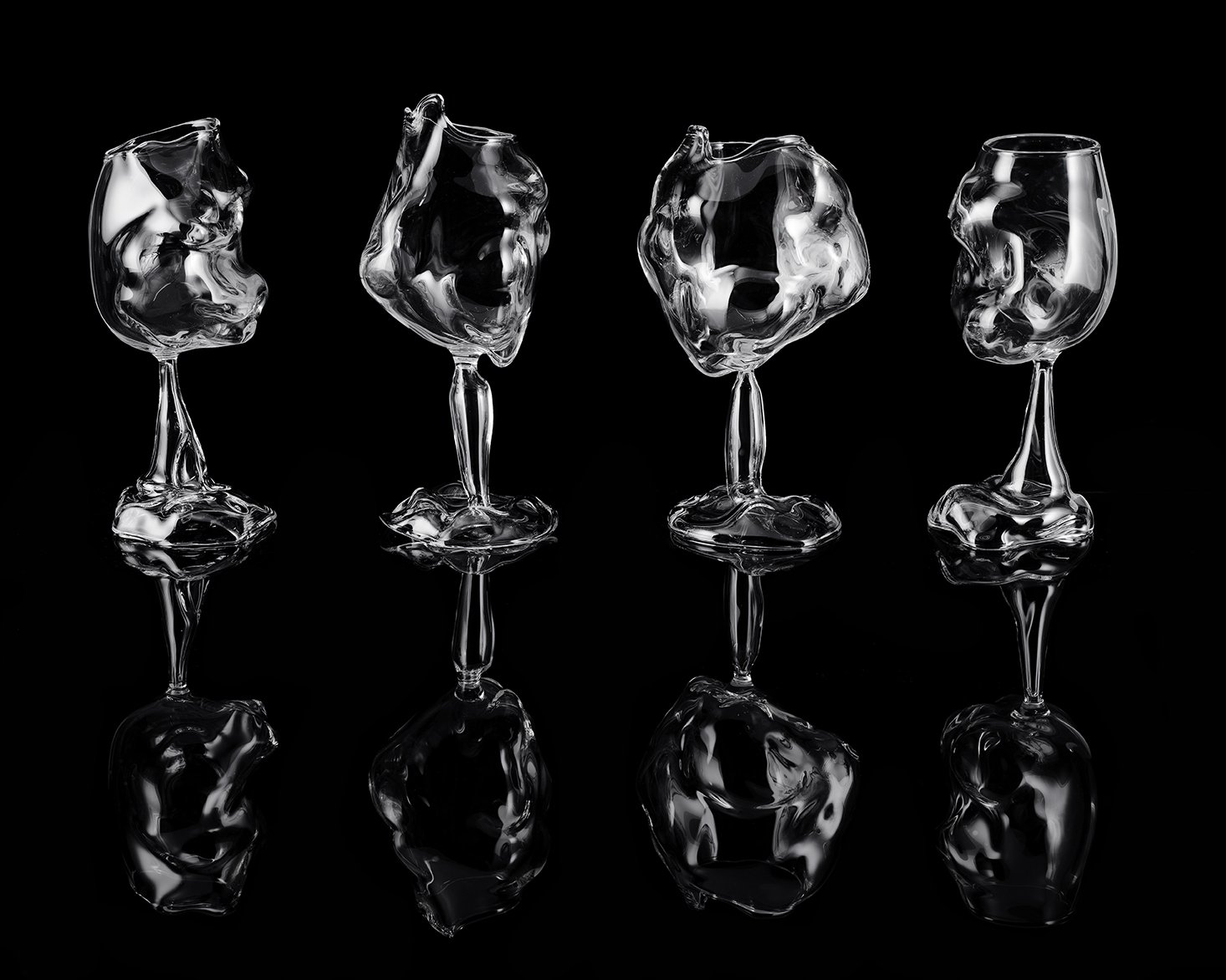 Crossfire Wineglass series  Borosilicate Glass, Lampwork  2010.jpg