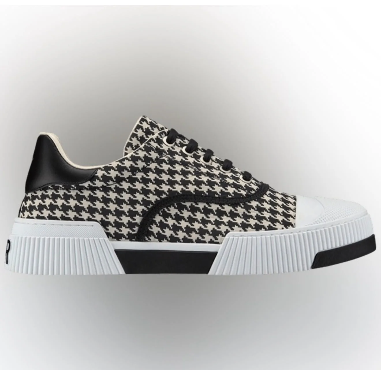 Dior D-Smash Houndstooth Low-Top Sneakers | Black & Off White | EU 40 (Approx. US Women's 9.5)