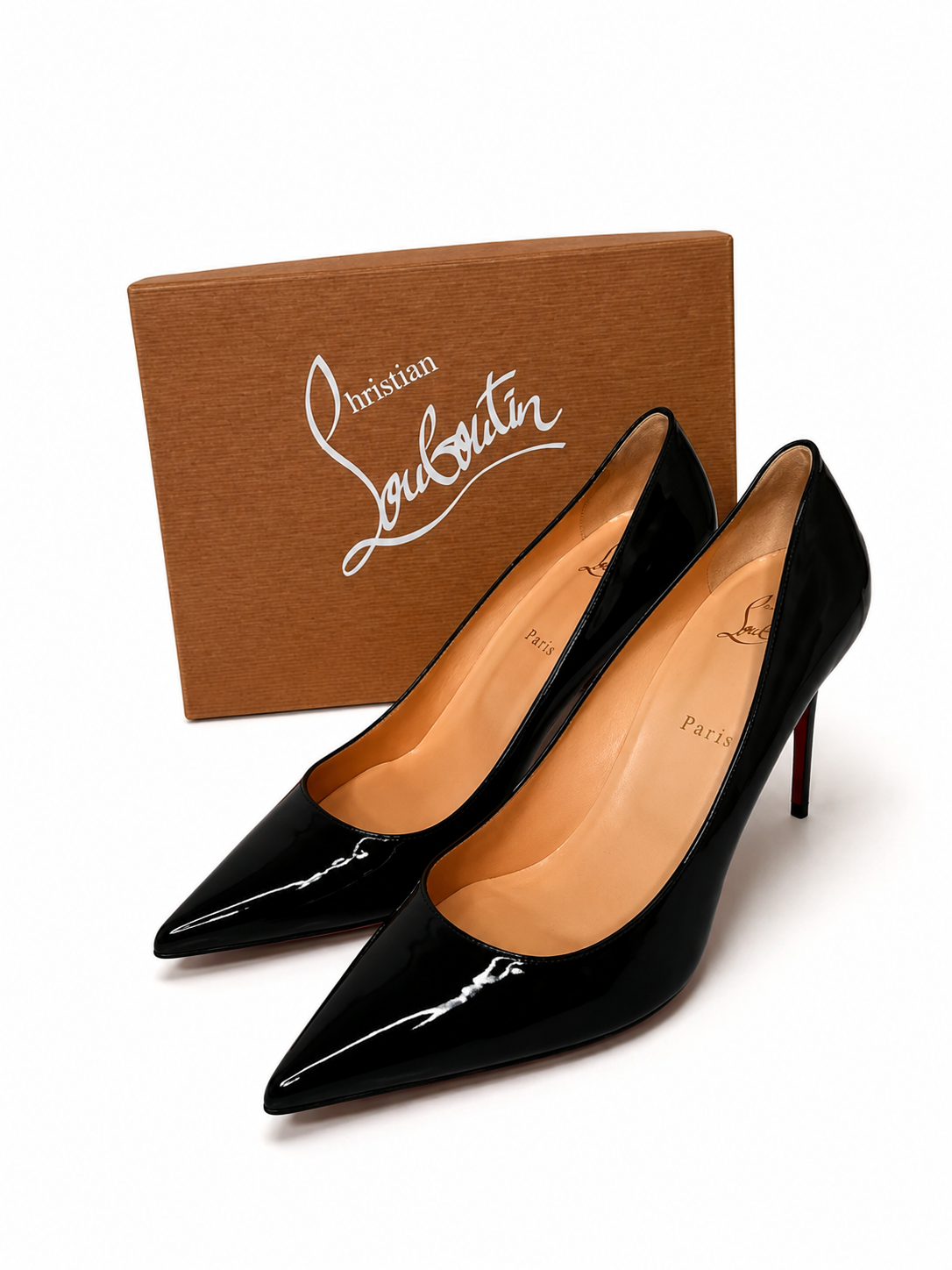 Christian Louboutin Eloise 85 Patent Leather Pumps Black Red Sole | Size 42 (Approx. US Women's 11)