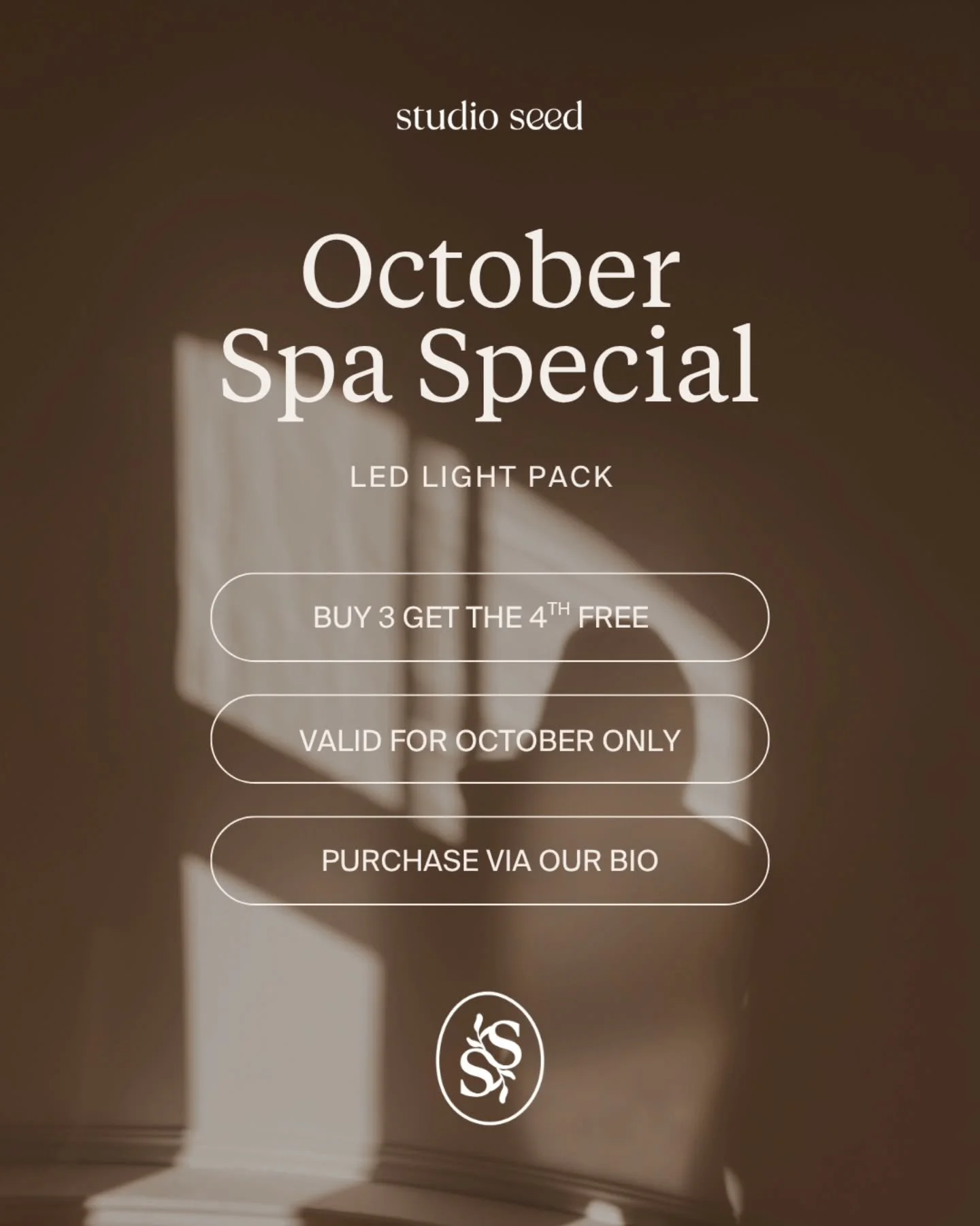 For the entire month of October, when you buy 3 LEDs, you get the 4th free.

This offer can be added to any service or enjoy our 20-minute express LED Light Lounge. 

Offer expires 31st of October and can be purchased by the link in our bio.