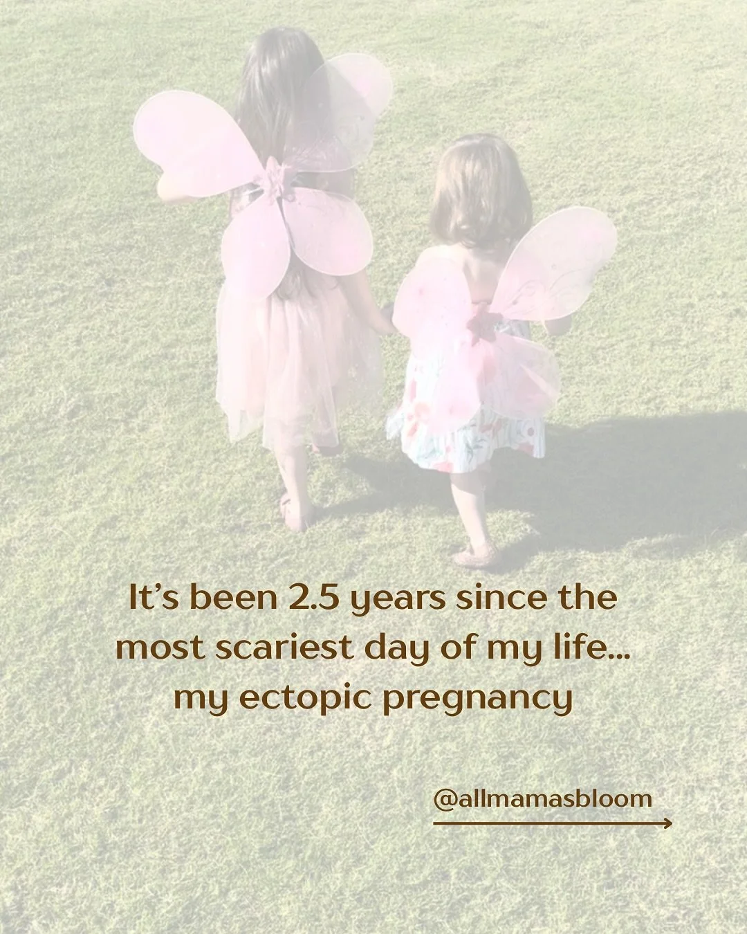 2.5 years ago, I lived through one of the scariest chapters of my life&hellip; an ectopic pregnancy. 

The physical pain and healing was one thing, but what stayed with me even longer were the quiet moments afterward&hellip; the fear, the &ldquo;what