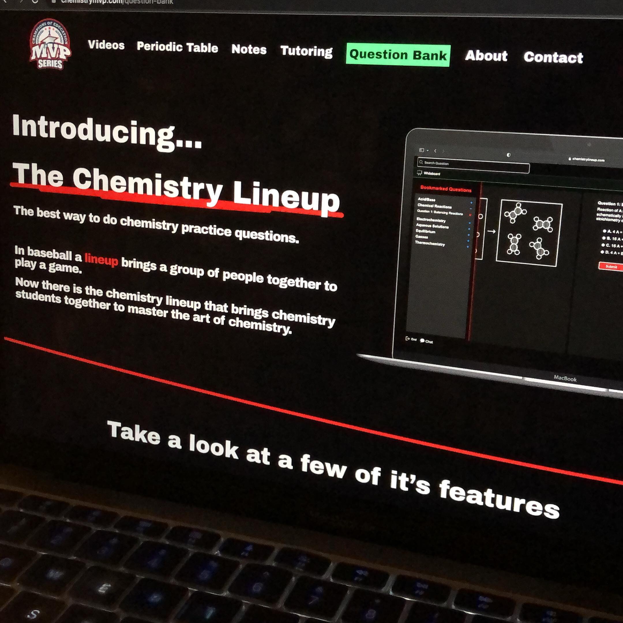 Well it&rsquo;s finally here! The Chemistry Lineup! With lots of chemistry practice questions. Check it out at ChemistryMVP.com
