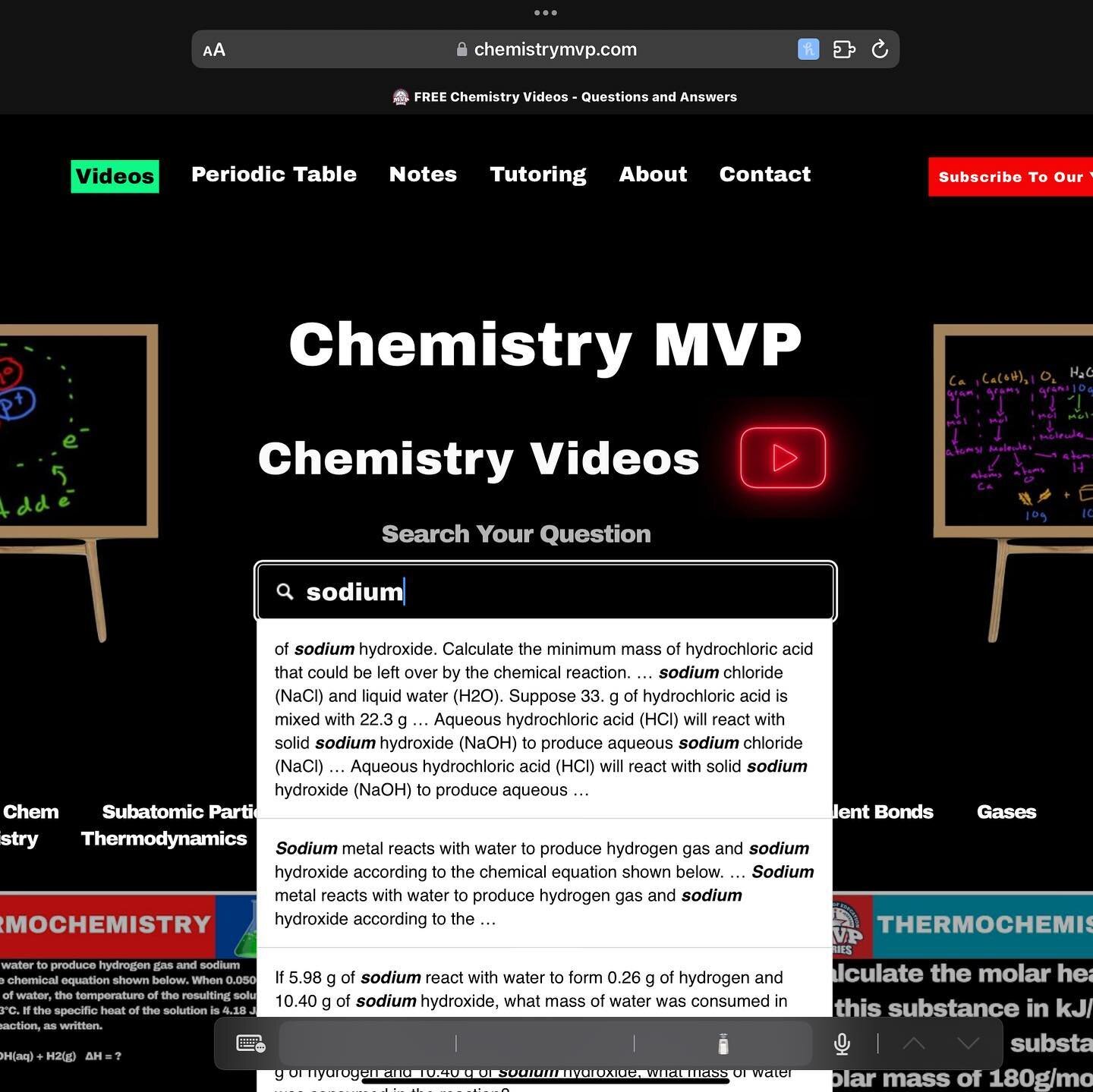 If you visit my website you can search for topics in the search bar for relevant questions with a video explanation and walk through. #chemistry #apchem