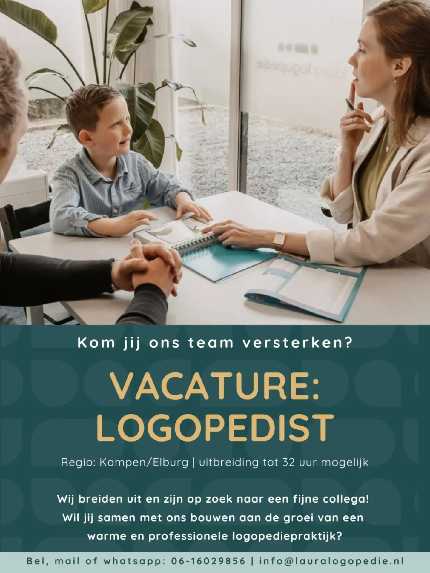✨ Wij zoeken een nieuwe collega!

Laura Logopedie groeit en daarom zoeken we een enthousiaste logopedist die met ons mee wil groeien. 🤍

Je start voor 16-24 uur per week in de regio Kampen &amp; Elburg. Liever meer werken? Er zijn volop mogelijkhede