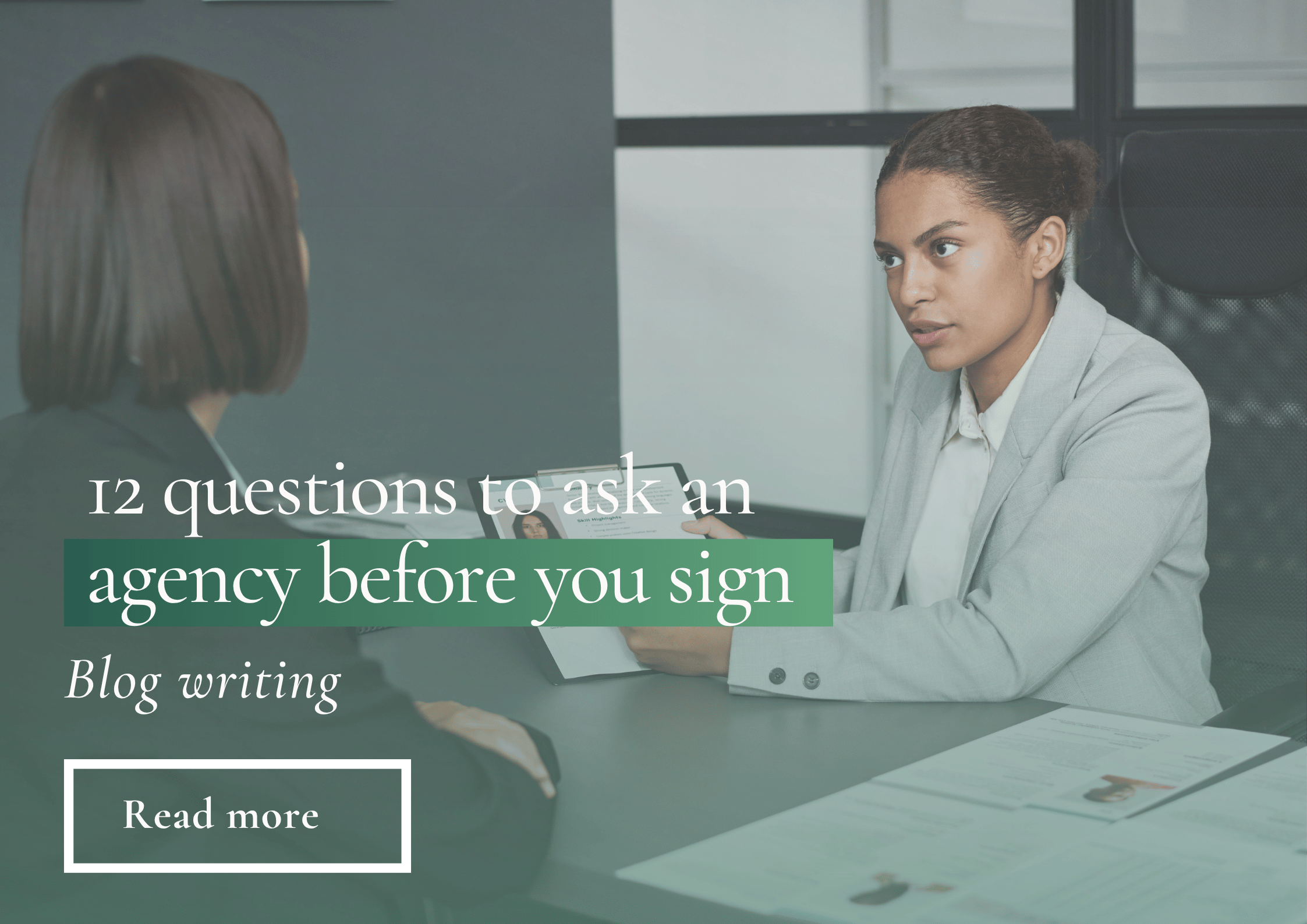 12 questions to ask an agency before you sign
