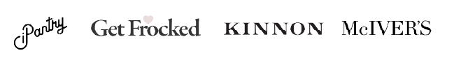 Text in various fonts and styles saying 'Proudly Get Flocked by KINNON MELY MERS'.