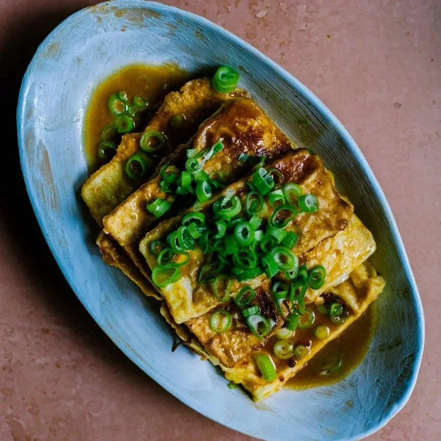Egg-Wrapped Tofu Recipe  (锅塌豆腐)