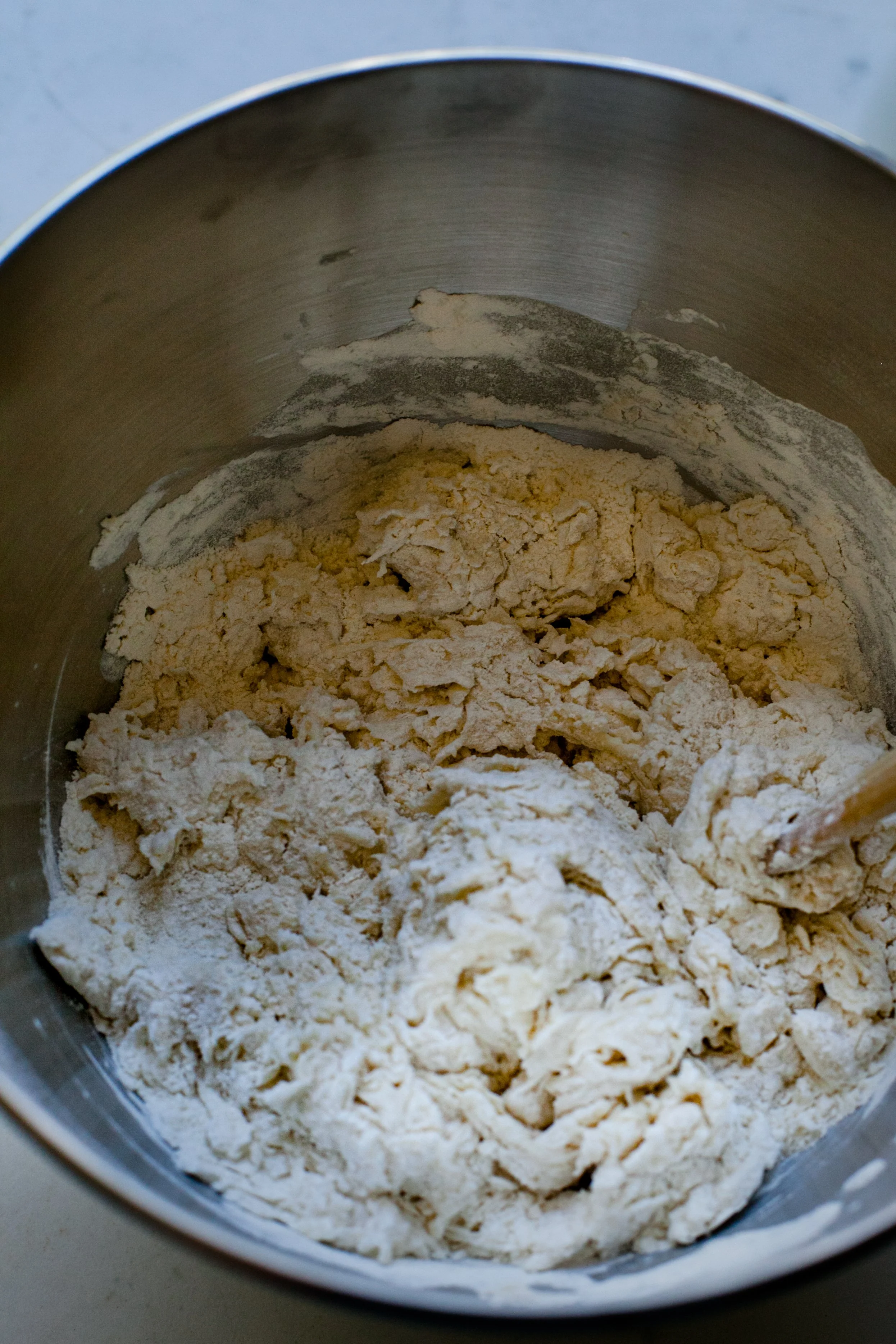 1. Make a dry dough 