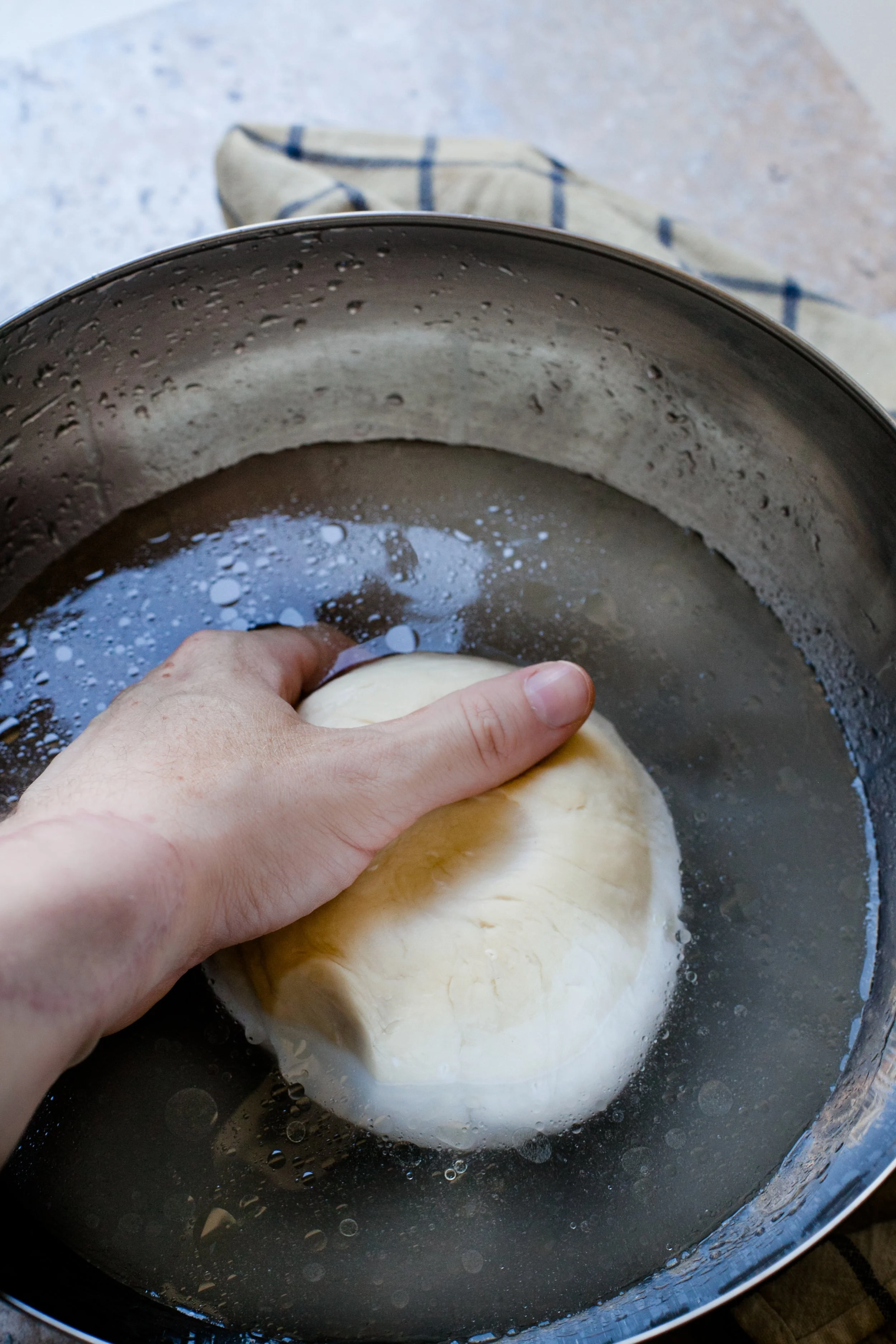 2. Wash the dough in water