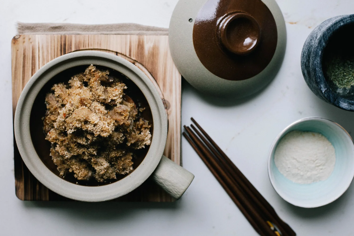 Steamed Beef Rice Steamed Beef in Rice Flour Crumb Recipe | 蒸肉粉 — Tea & Oranges