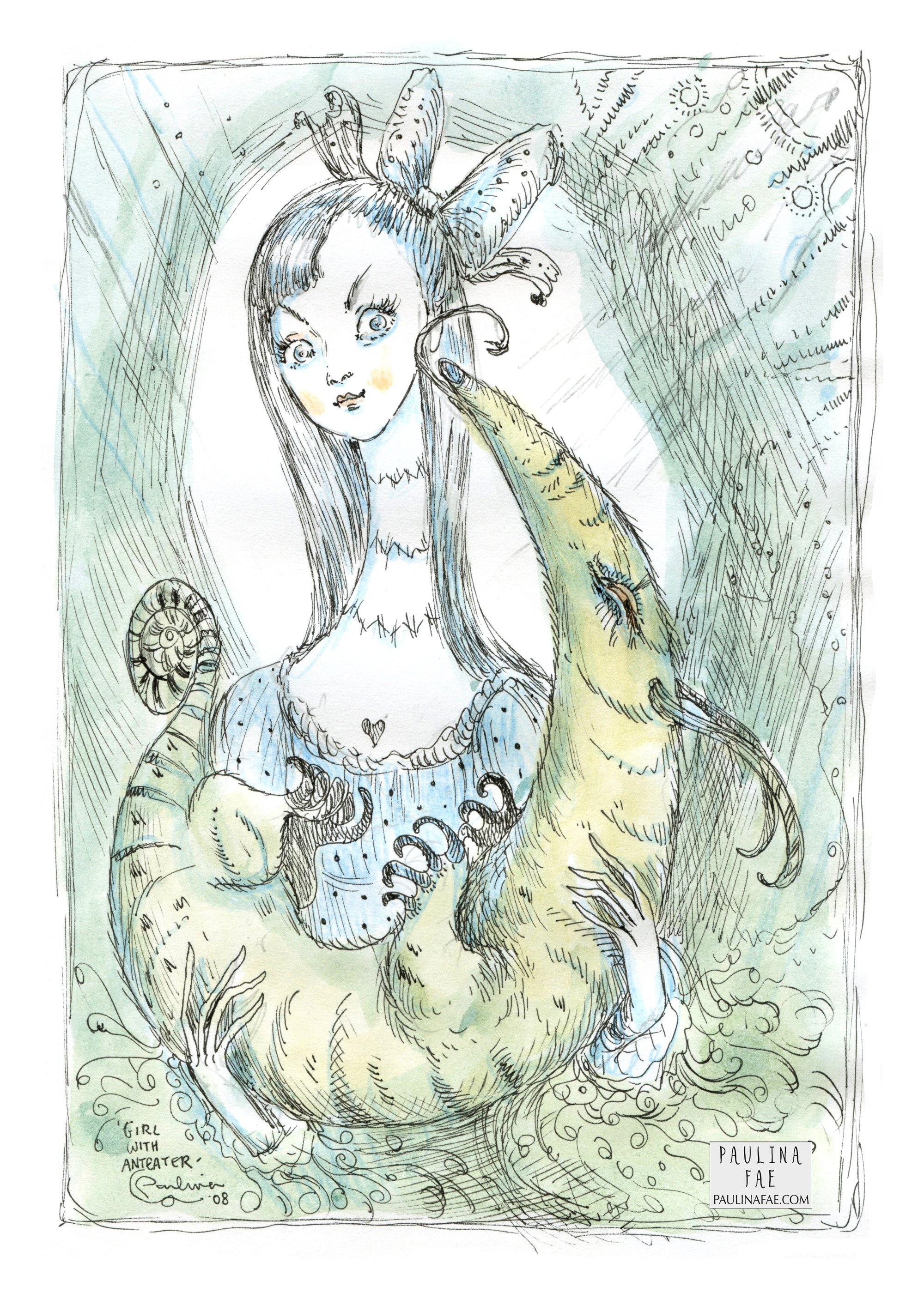 'Girl and Anteater'
