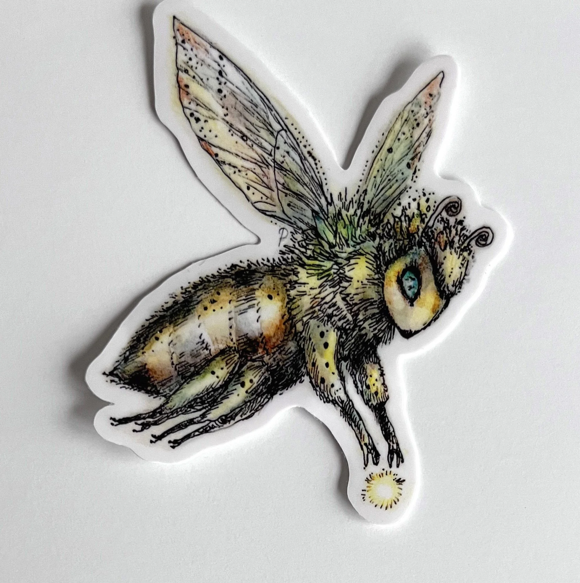 Thistle Bee Vinyl Sticker (3")